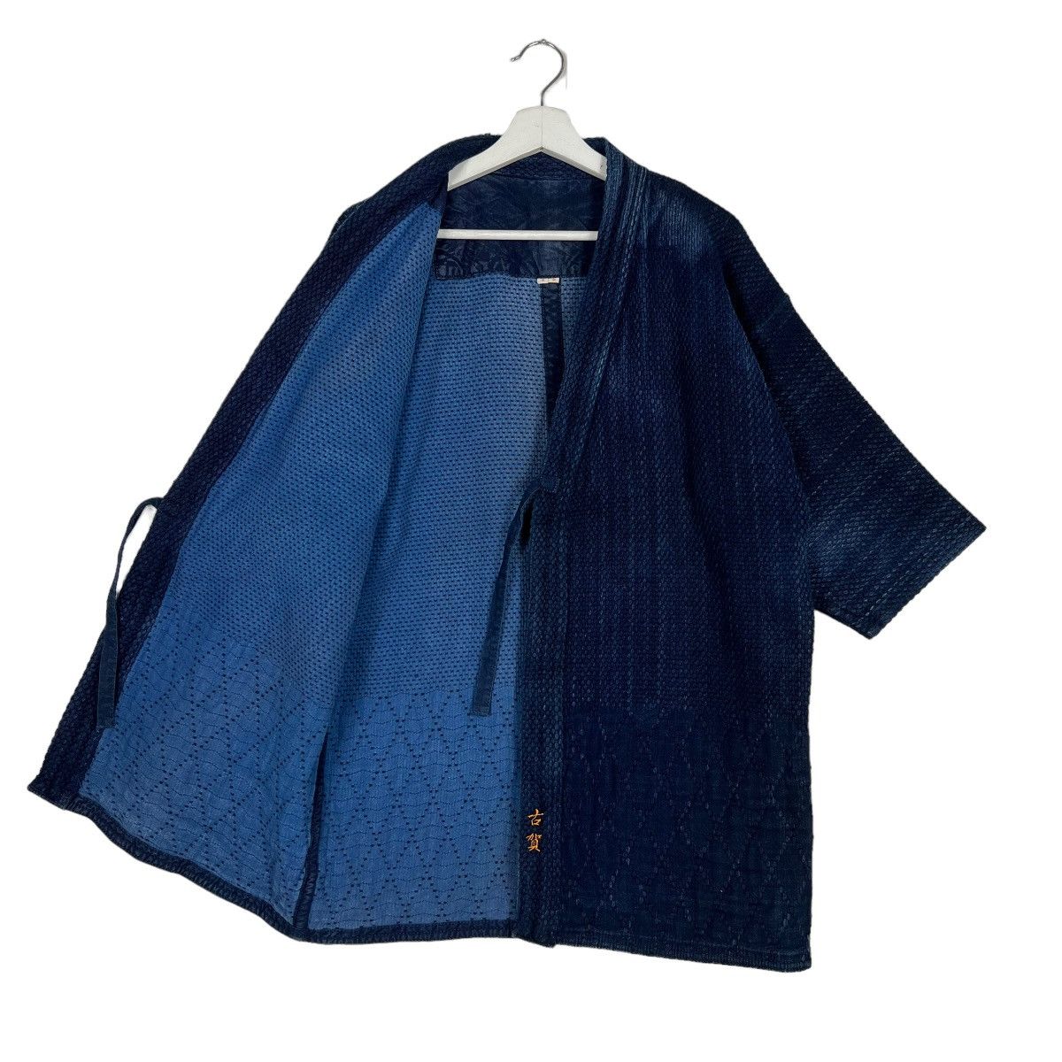 Indigo × Japanese Brand 🔥 VINTAGE 60s INDIGO KENDO CARDIGAN JACKET Size US M / EU 48-50 / 2 - 9 Thumbnail