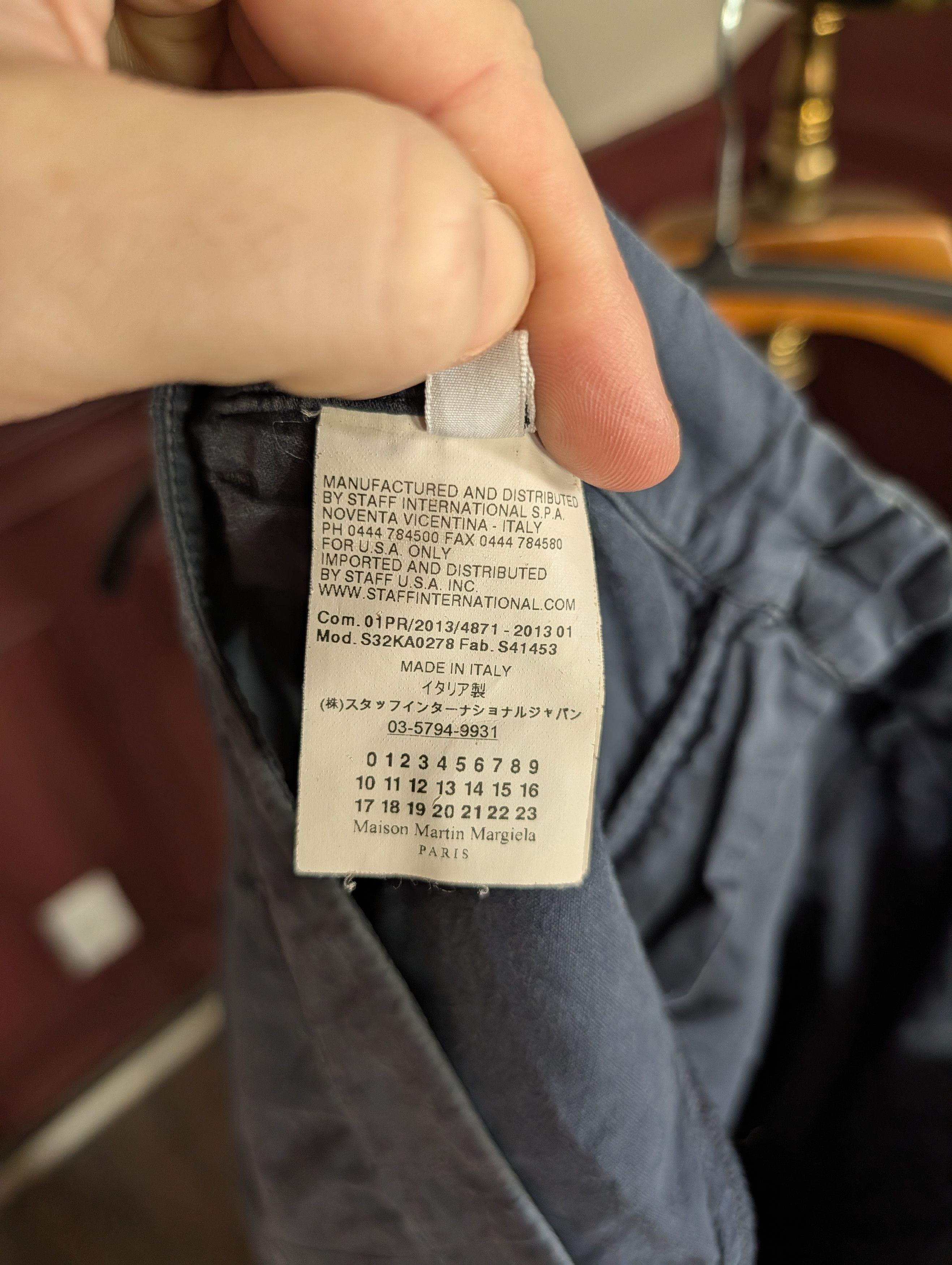 Maison Margiela 2013 blue cotton/linen high rise curve seam pants 40 Size 28" / US 6 / IT 42 - 12 Thumbnail