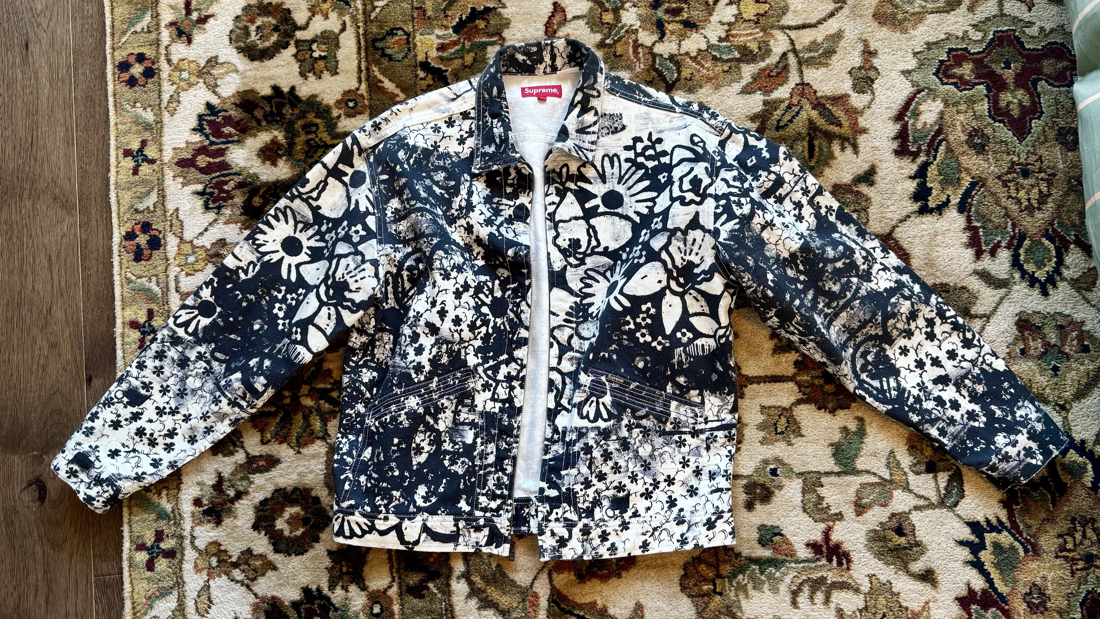Supreme Supreme Christopher Wool Print Denim Work Jacket FW21