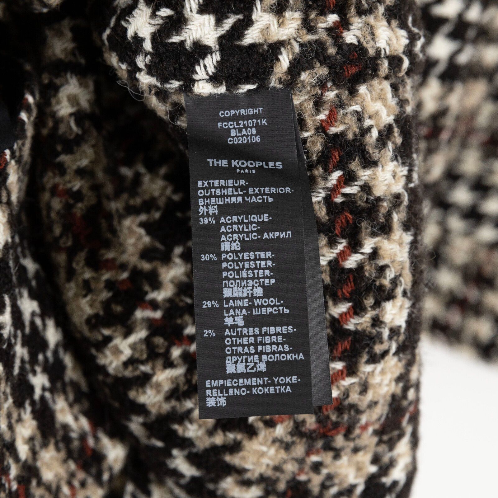 The Kooples The Kooples Women Tweed Jacket Black Multi Size 3/L Size L / US 10 / IT 46 - 5 Thumbnail