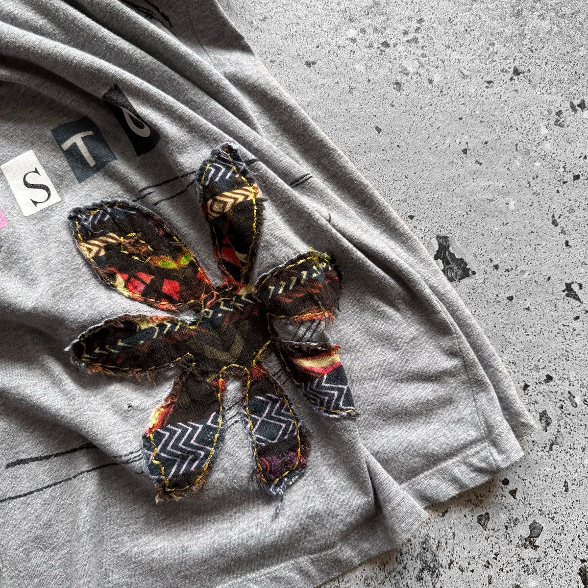 Desigual Desigual Womens Gray Long Sleeve Graphic Top Cowl Neck Shirt Size L / US 10 / IT 46 - 7 Thumbnail