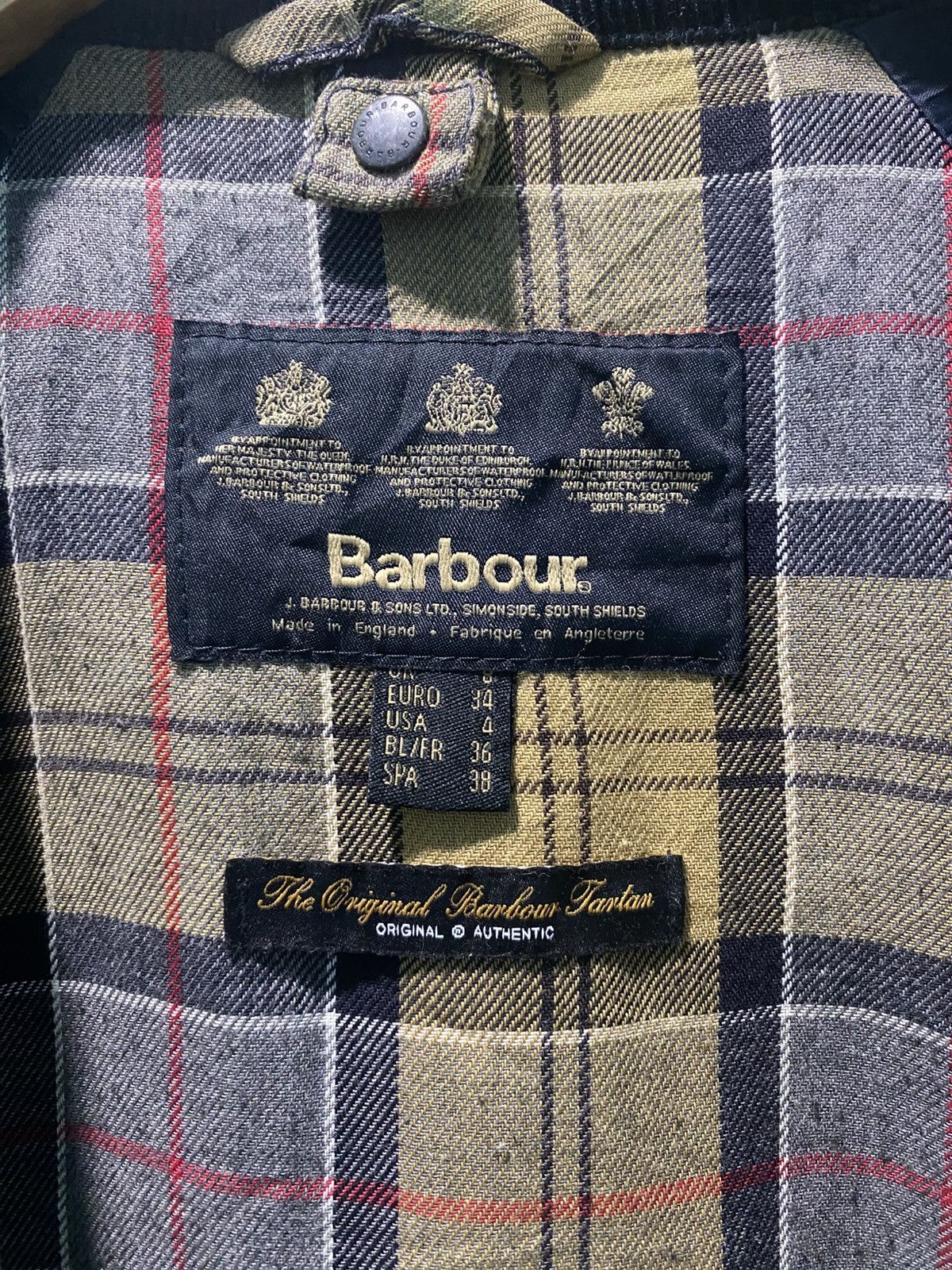 Barbour Aw17 Barbour Tartan Waxed Cotton Jacket Made England Size S / US 4 / IT 40 - 8 Thumbnail