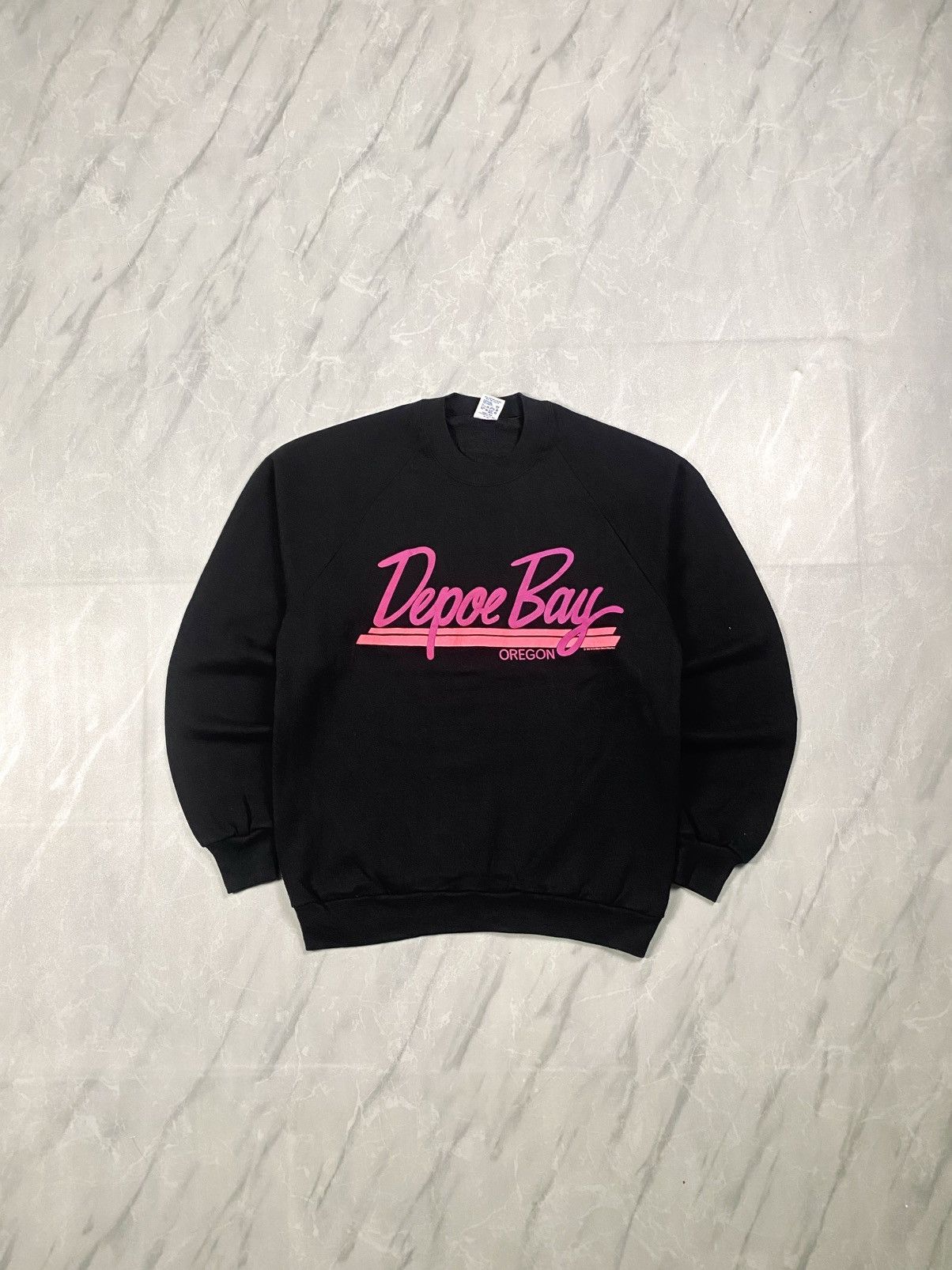 Jerzees Vintage 1990 Depoe Bay Oregon Crewneck Size US M / EU 48-50 / 2 - 1 Thumbnail