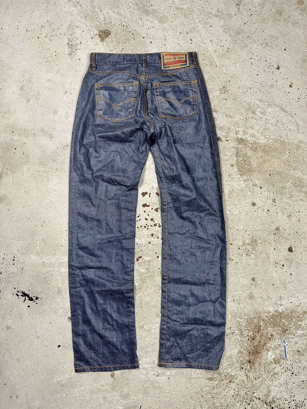 Diesel × Vintage Vintage Y2K Diesel Waxed Fellow Denim Pants Jeans Size US 30 / EU 46 - 2 Thumbnail