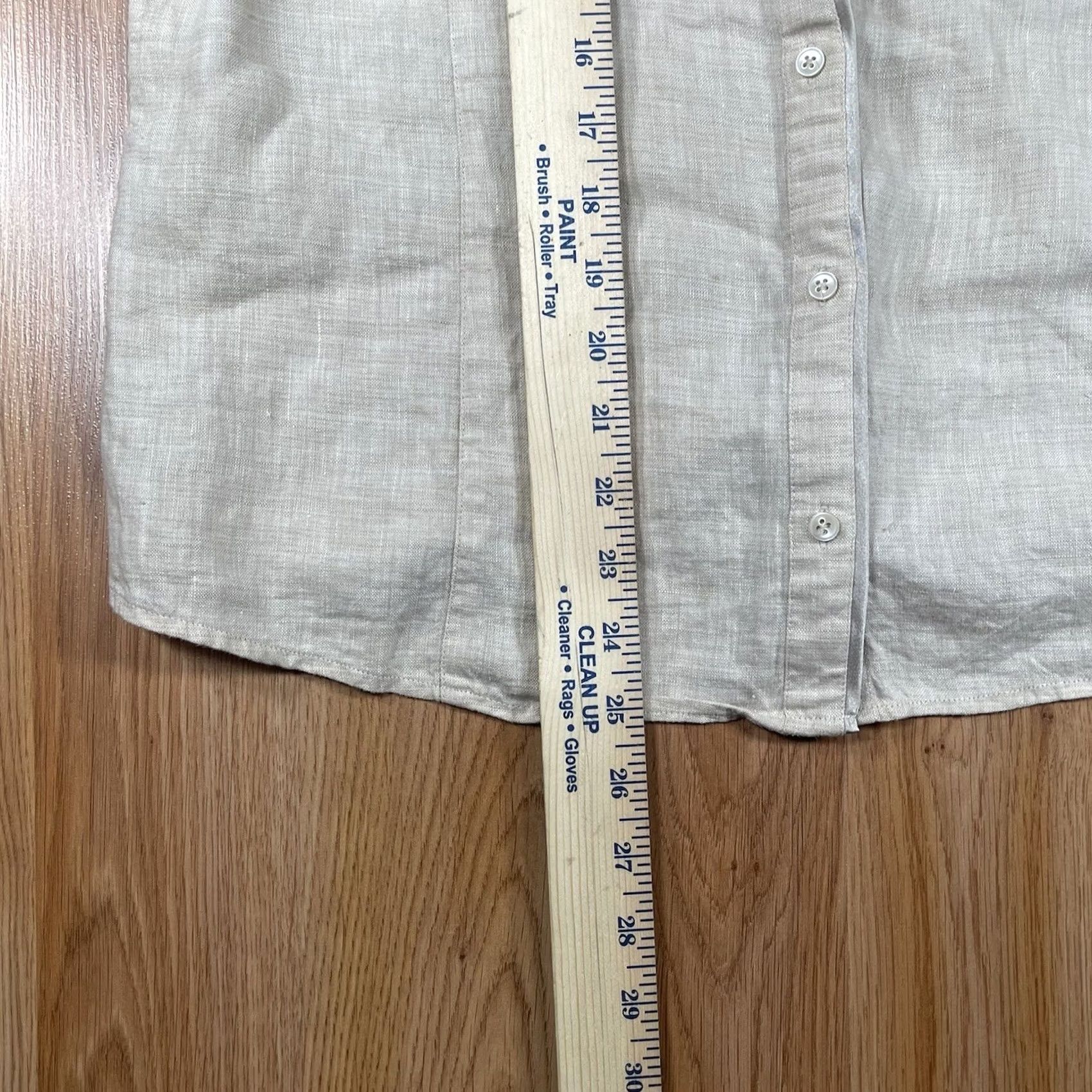 Old Navy Old Navy Shirt 100% Linen Button-Up Collared 3/4 Sleeve Womens Size XL Beige Size XL / US 12-14 / IT 48-50 - 4 Thumbnail