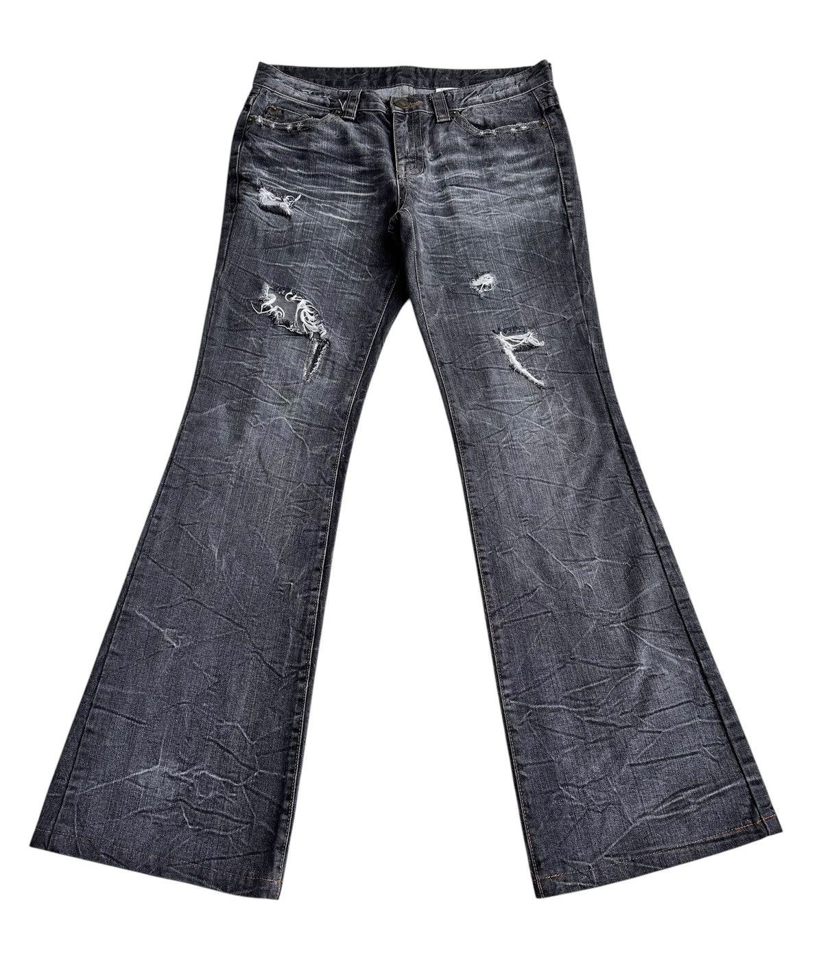 HyperDenim 🔥Achival Japanese Brand AGAT Distressed Flare Jeans Size US 32 / EU 48 - 1 Thumbnail