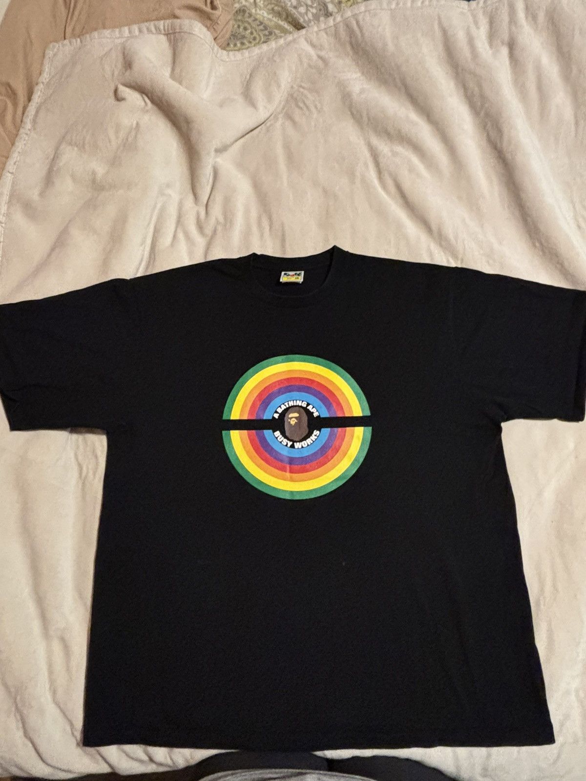 Bape BAPE Rainbow Busy Works Tee Black Size US XXL / EU 58 / 5 - 1 Thumbnail