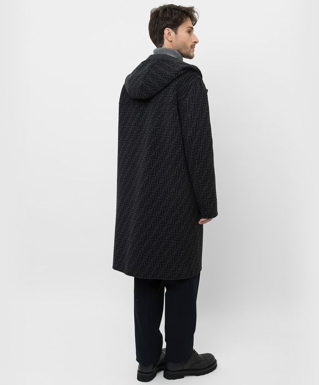 Fendi o1s1wg110226 Duffel Coat in Dark Gray Size US XL / EU 56 / 4 - 3 Thumbnail