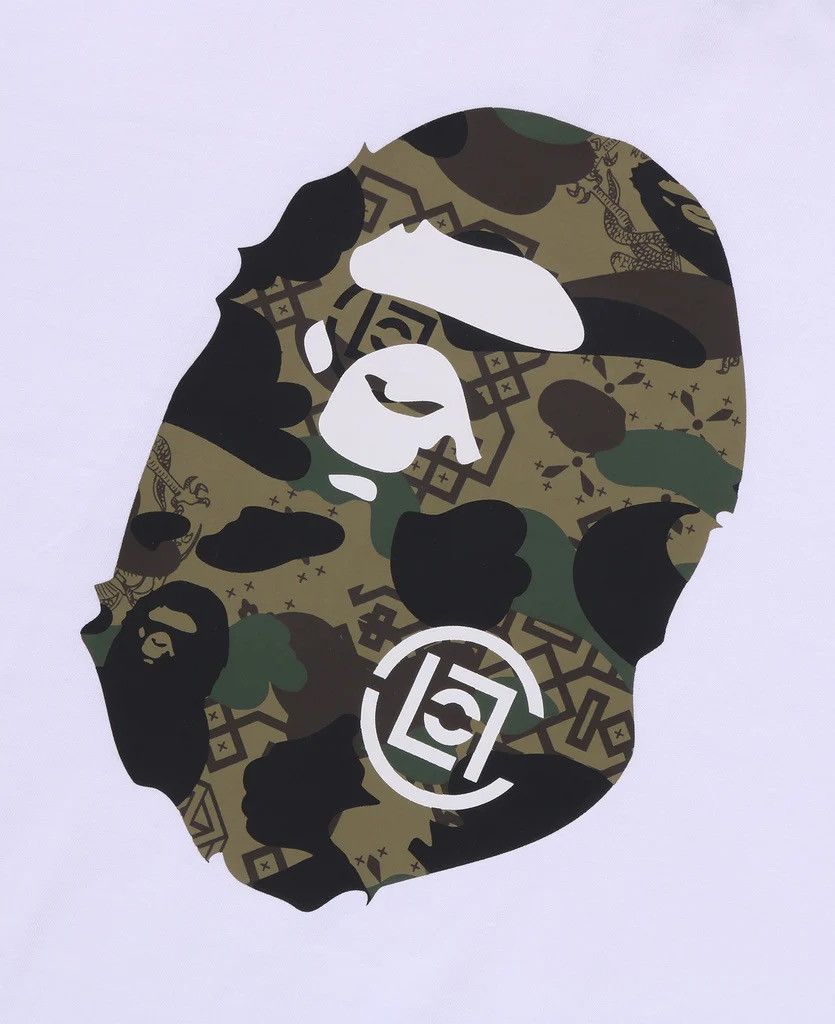Bape × CLOT BAPE x CLOT Camo Ape Head T-Shirt White Size US L / EU 52-54 / 3 - 4 Thumbnail