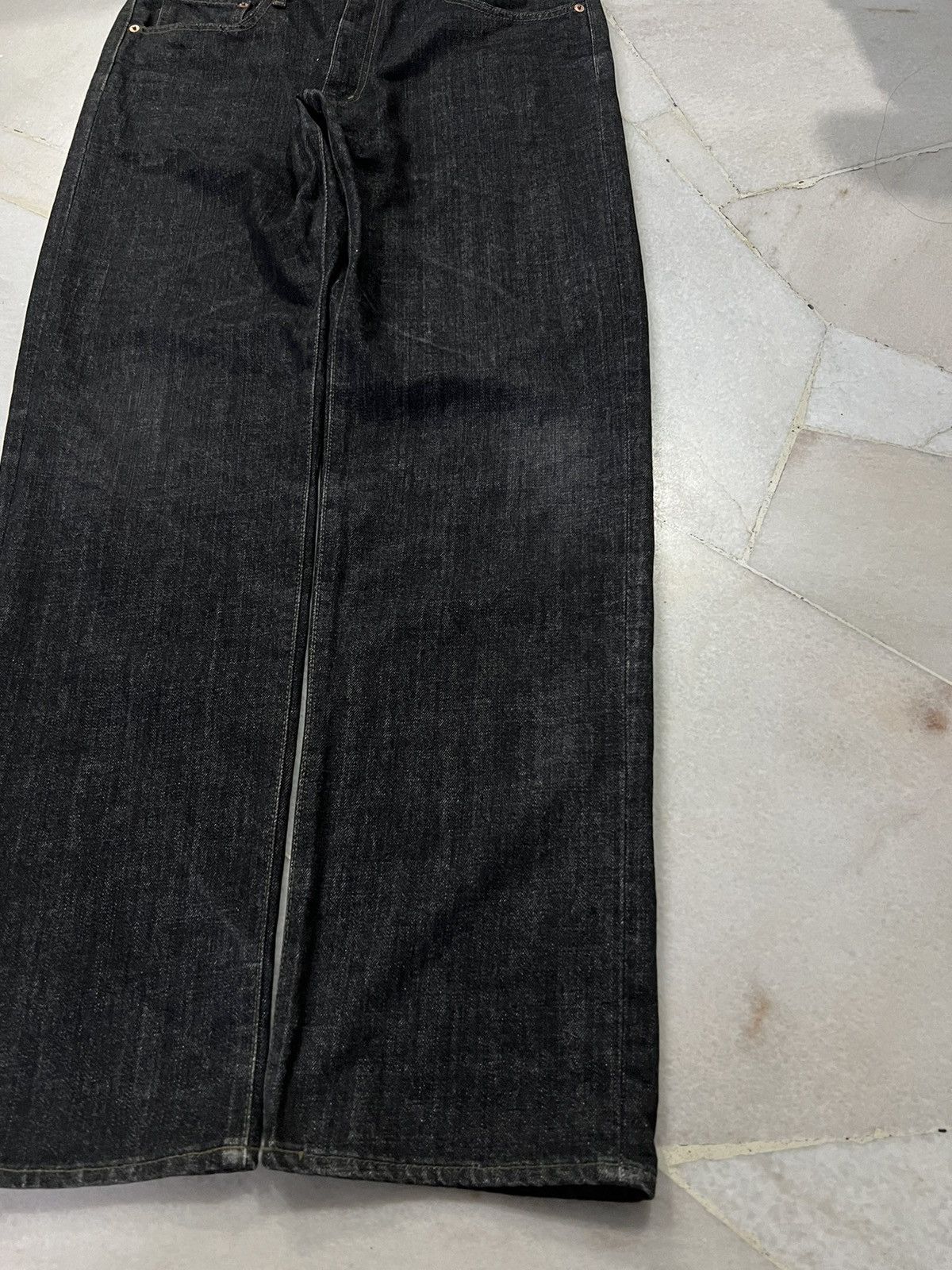 If Six Was Nine × Japanese Brand 💥BAGGY💥VINTAGE 90’S BOBSON CHESSKING SUPER BLACK JEANS Size US 33 - 4 Thumbnail
