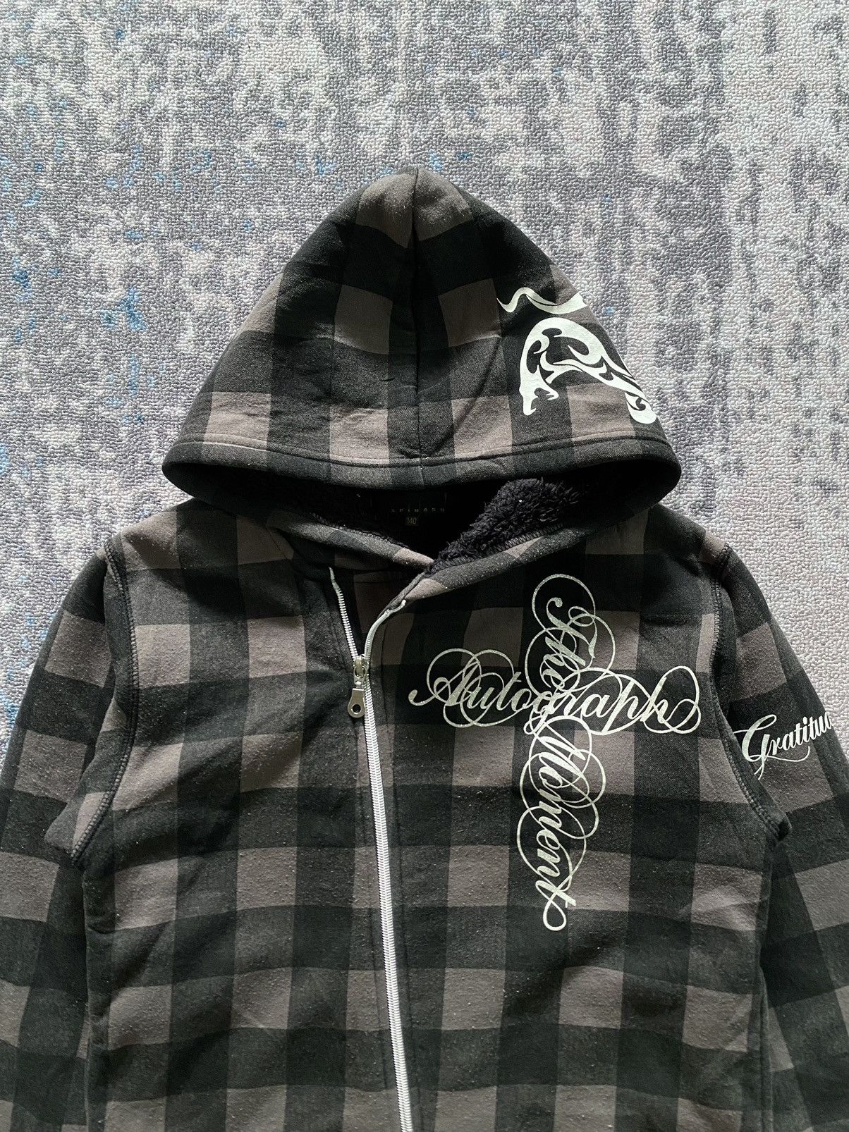 Japanese Brand Japanes Spinash Poem Gothic Sherpa Zip Hoodie Size US S / EU 44-46 / 1 - 3 Thumbnail
