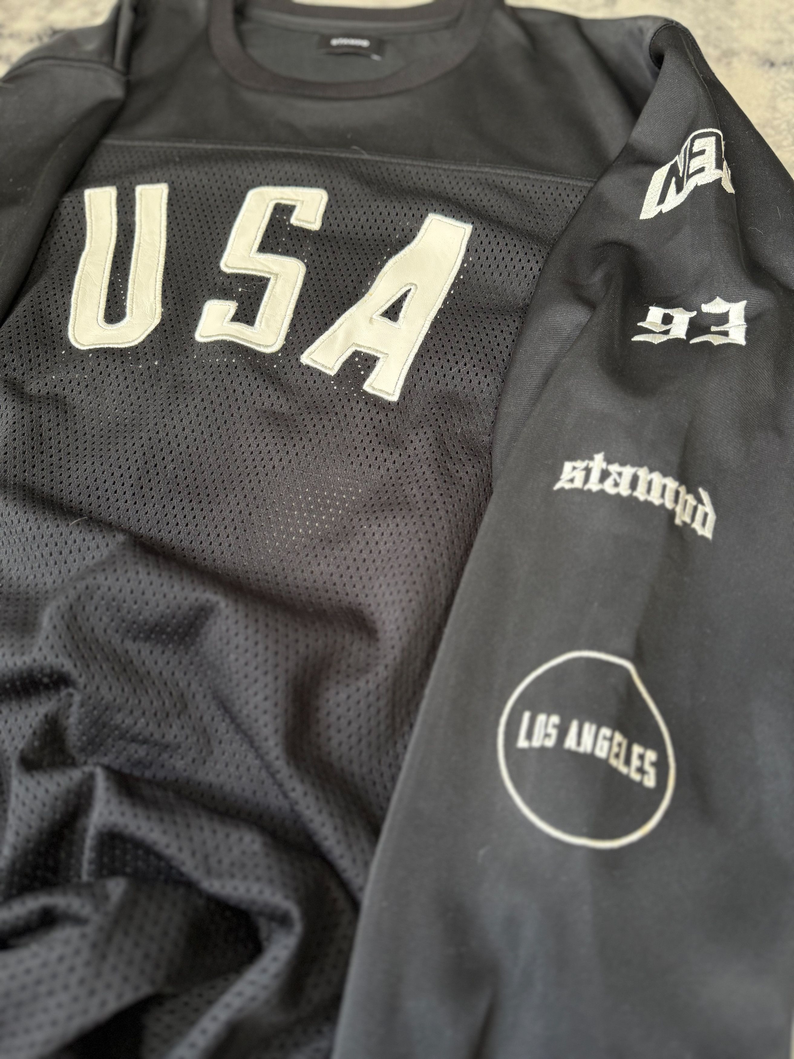 Japanese Brand × Stampd Stampd Black USA Panel Long Sleeve Jersey Size US L / EU 52-54 / 3 - 3 Thumbnail