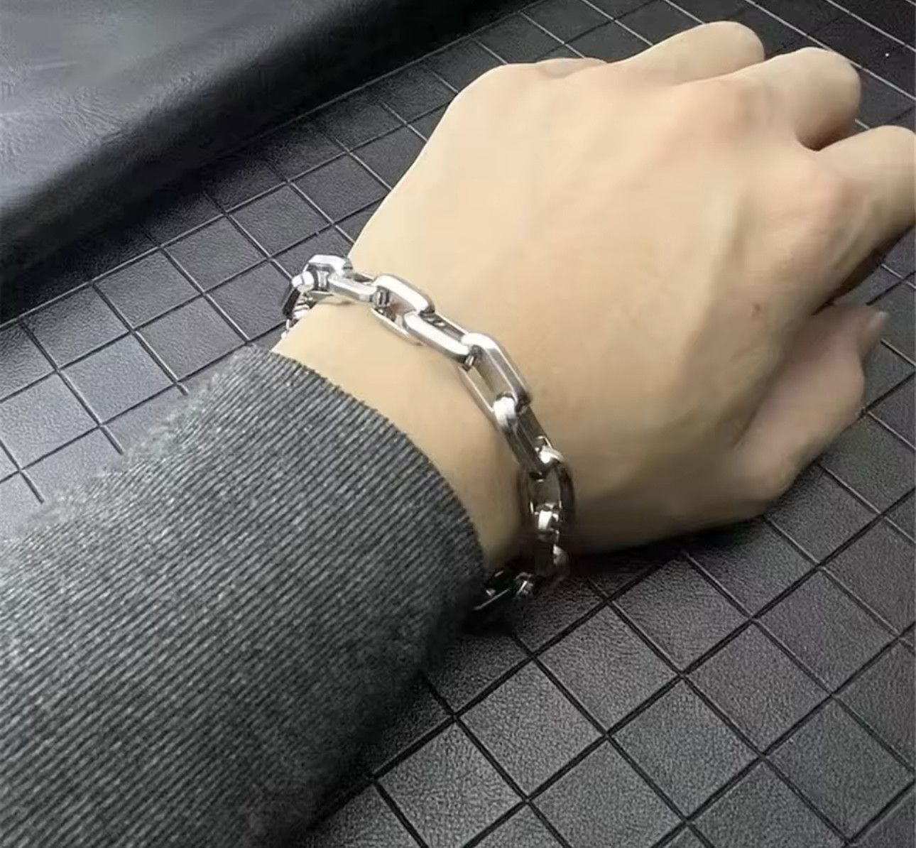 Jewelry × Vintage Stainless Steel Biker Rock Chain Bracelet Size ONE SIZE - 3 Thumbnail
