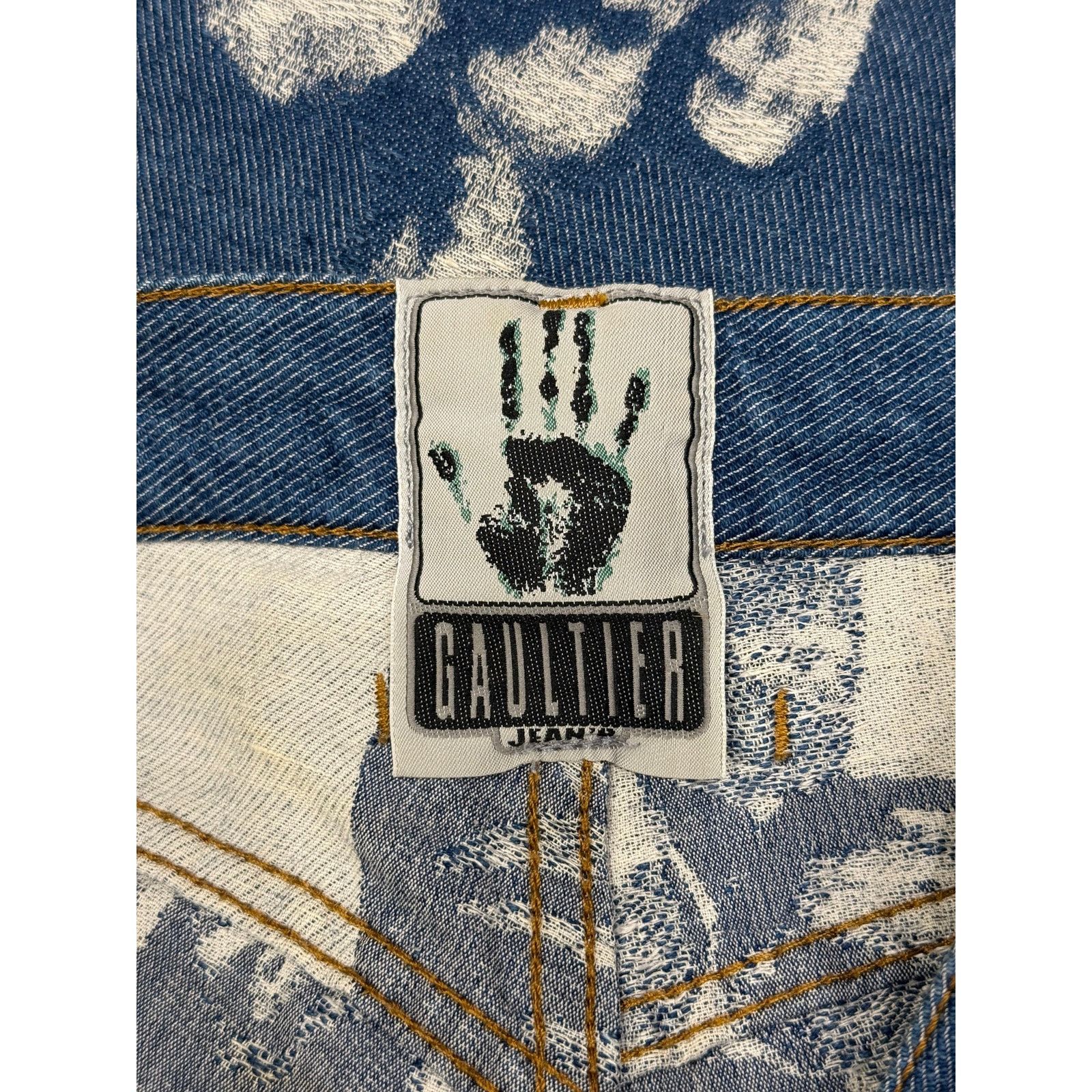 Jean Paul Gaultier A/W1992 Jean Paul Gaultier jacquard face denim Size 28" / US 6 / IT 42 - 5 Thumbnail