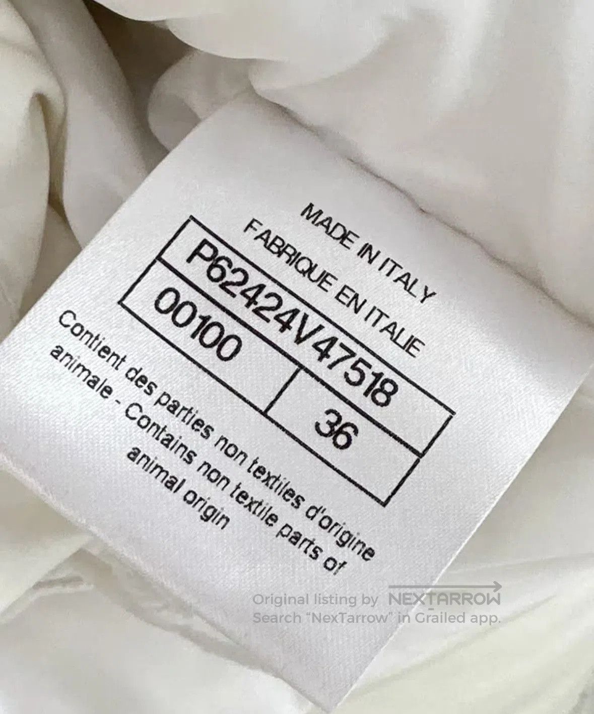 Chanel Chanel White Puffer Jacket with Collar. Size XS / US 0-2 / IT 36-38 - 5 Thumbnail