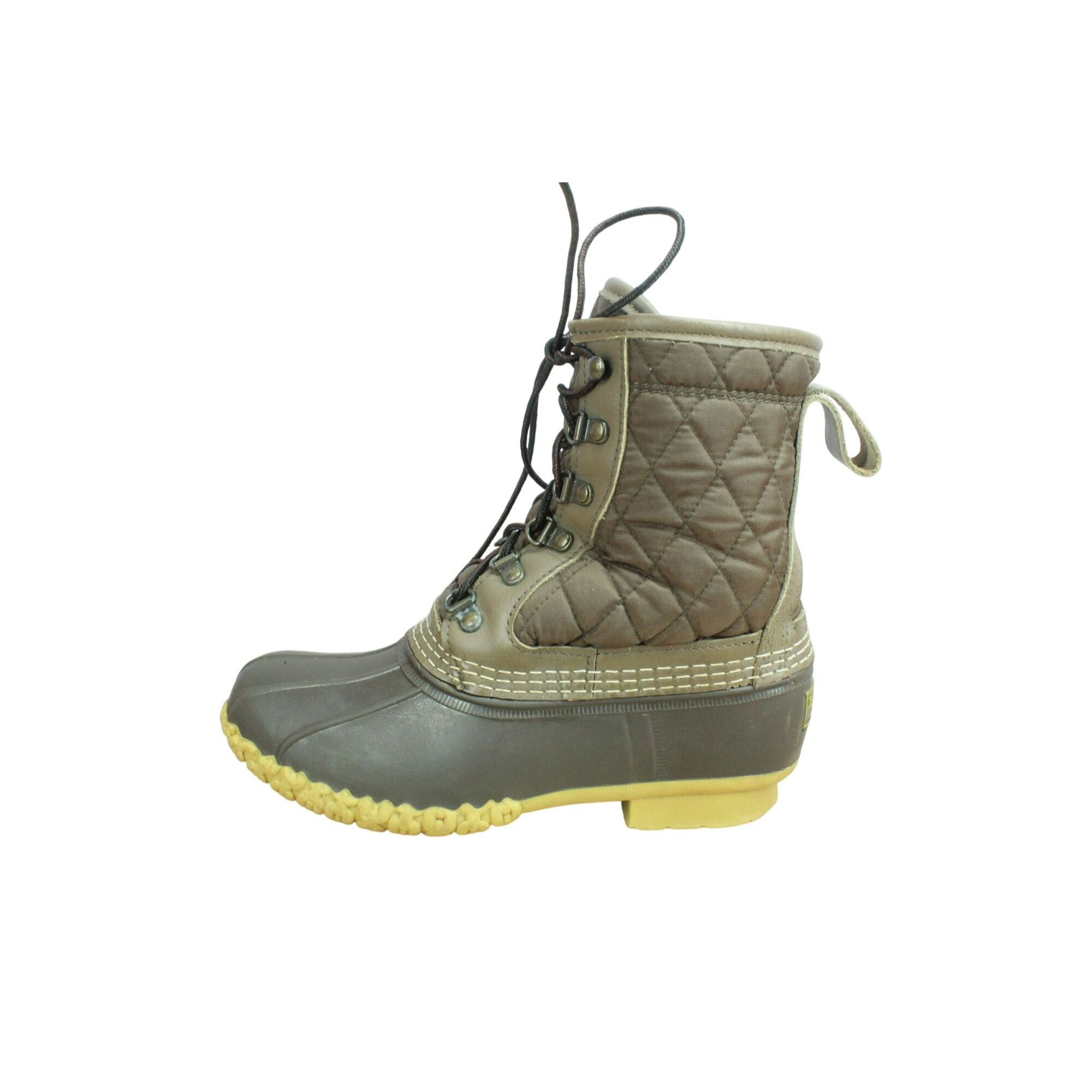 L.L. Bean LL Bean Brown Shearling Quilted Insulated Duck Boots Size US 6 / IT 36 - 1 Thumbnail
