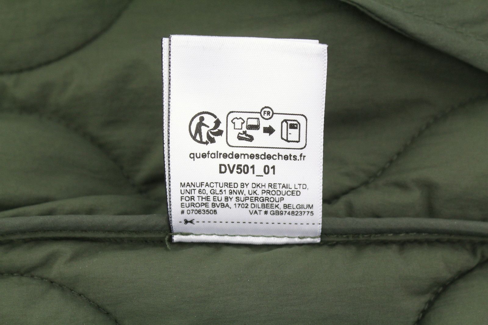 Superdry Surplus Liner M Green Quilted Padded Snap 87139 Size US M / EU 48-50 / 2 - 11 Thumbnail