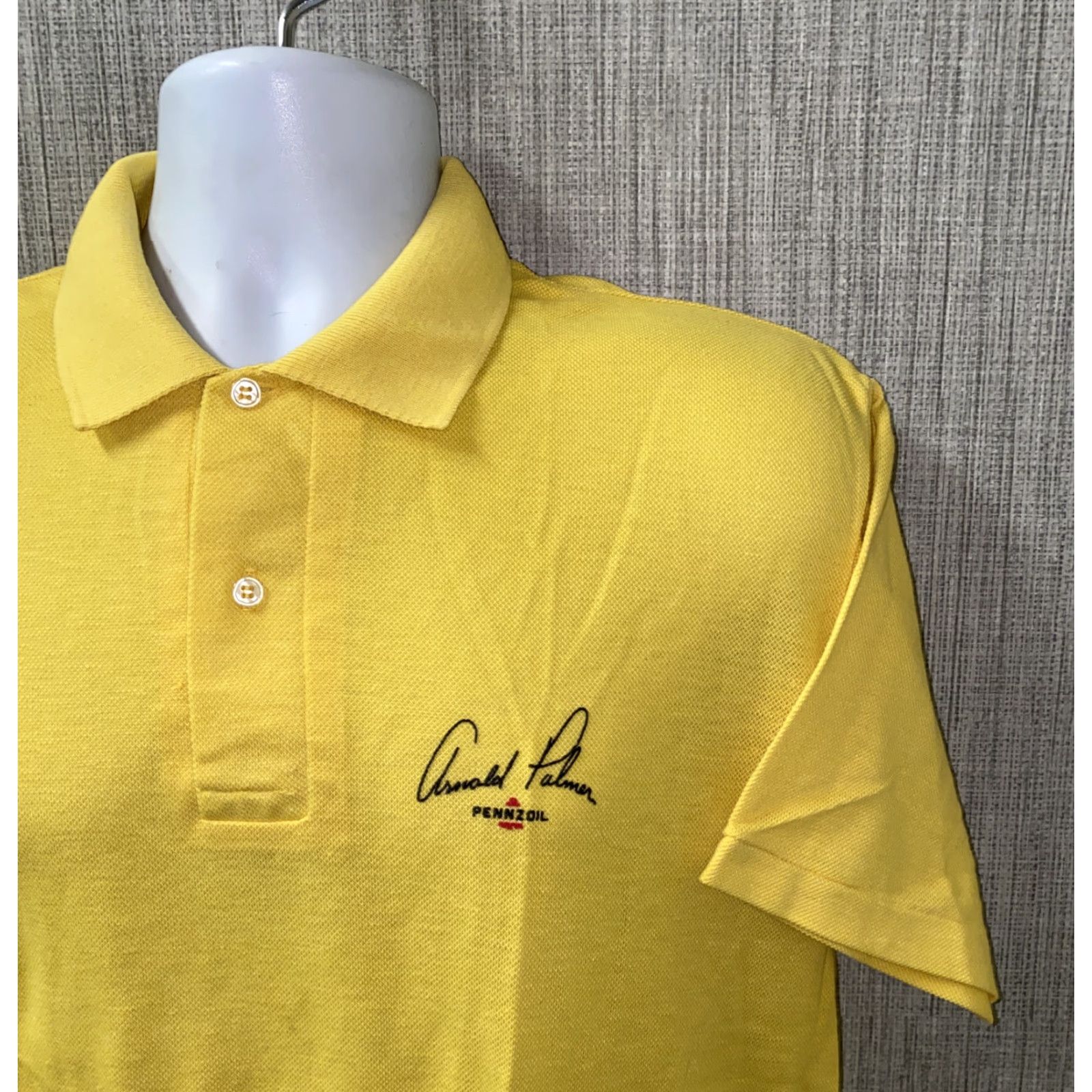 Vintage VINTAGE Arnold Palmer By Robert Bruce Mens Yellow Short Sleeve Polo Shirt XL Size US XL / EU 56 / 4 - 2 Thumbnail