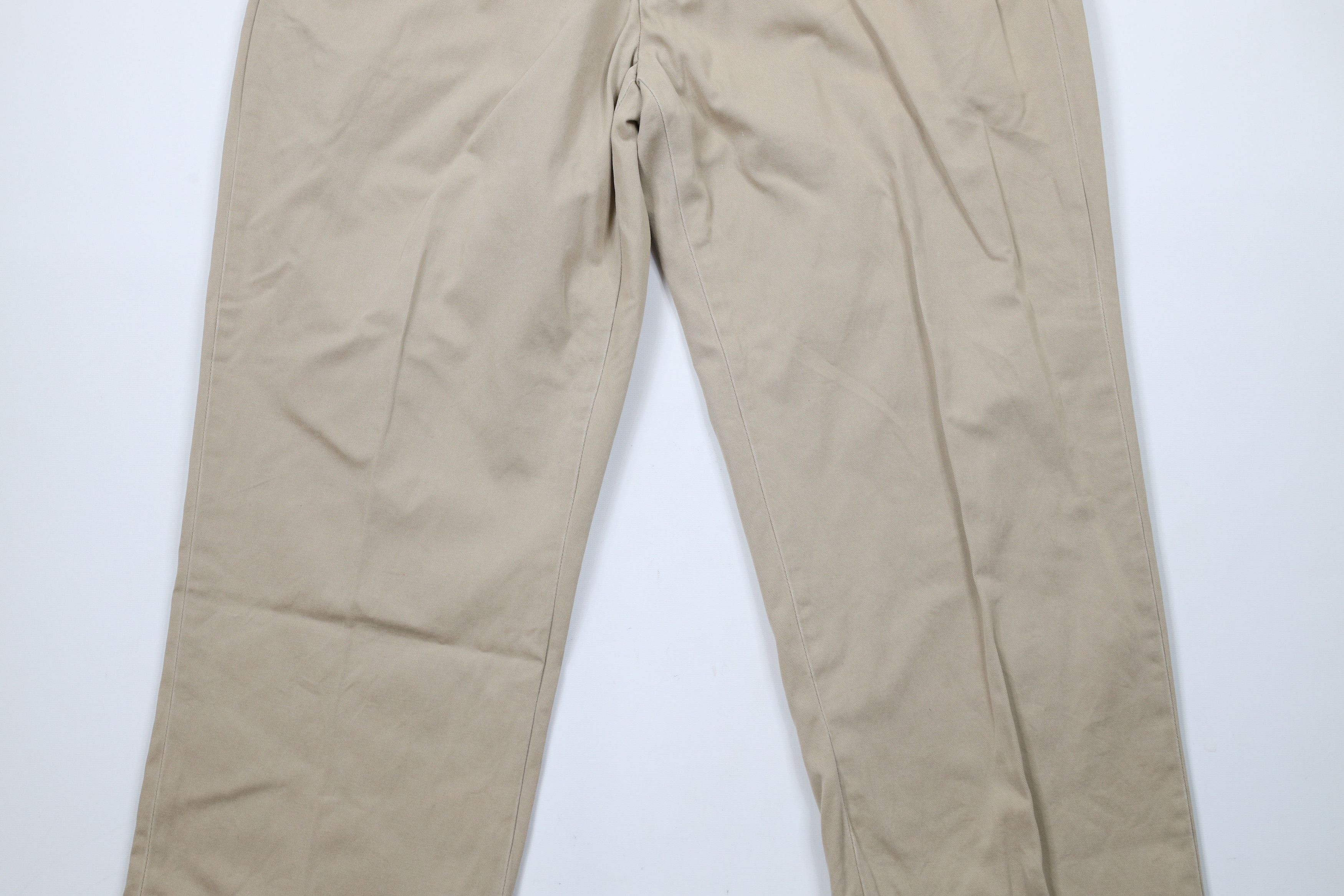 Ralph Lauren × Vintage Vintage 90s Ralph Lauren Wide Leg Chino Pants Khaki Cotton Size US 38 / EU 54 - 3 Thumbnail