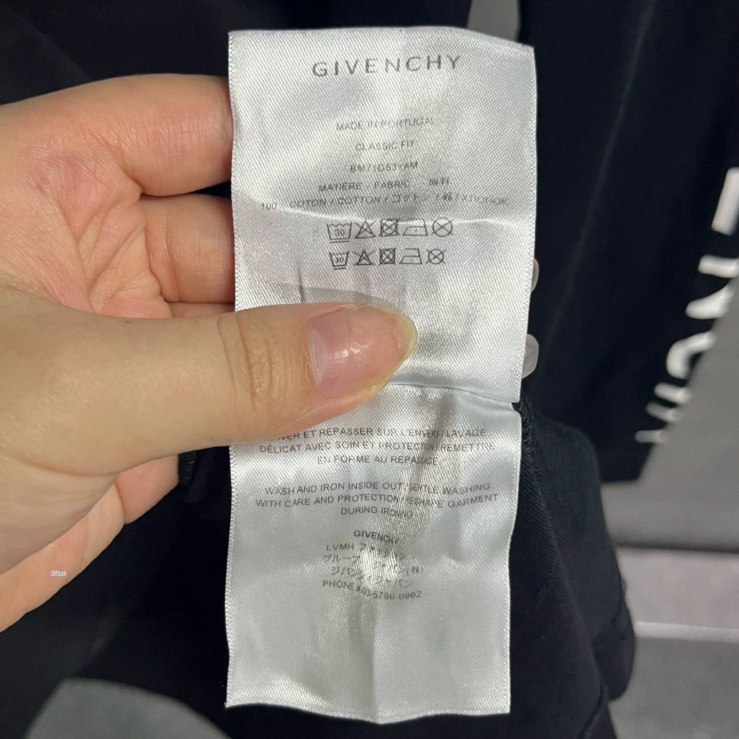 Givenchy Givenchy Black Letter Print Long Sleeve T Size US L / EU 52-54 / 3 - 4 Thumbnail