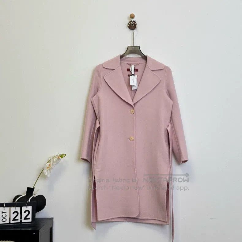 Max Mara Max Mara Pink Wool Overcoat Size 4XL / US 24-26 - 1 Thumbnail