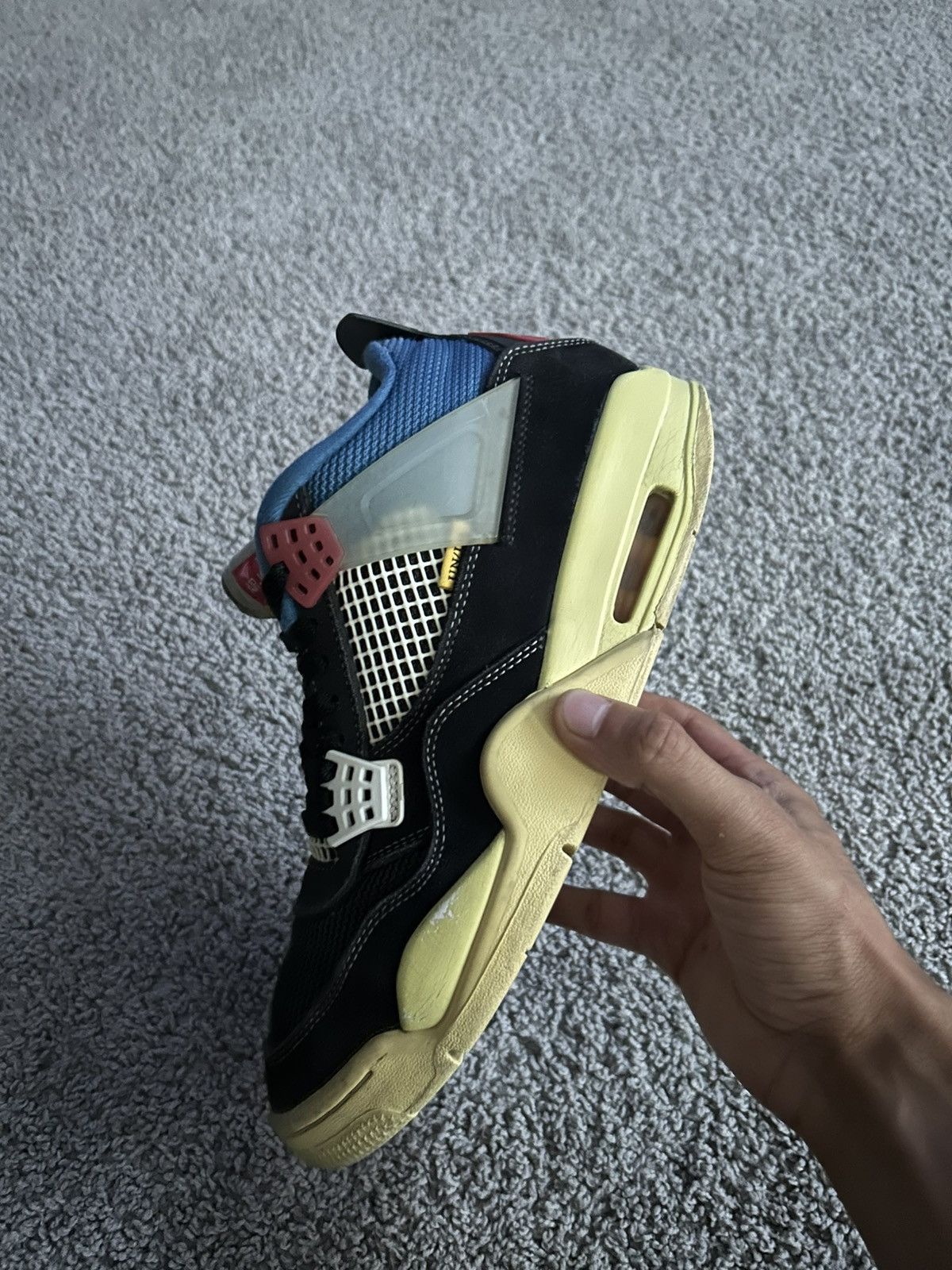 Union LA X Air Jordan Retro 4 Off Noir Size 9