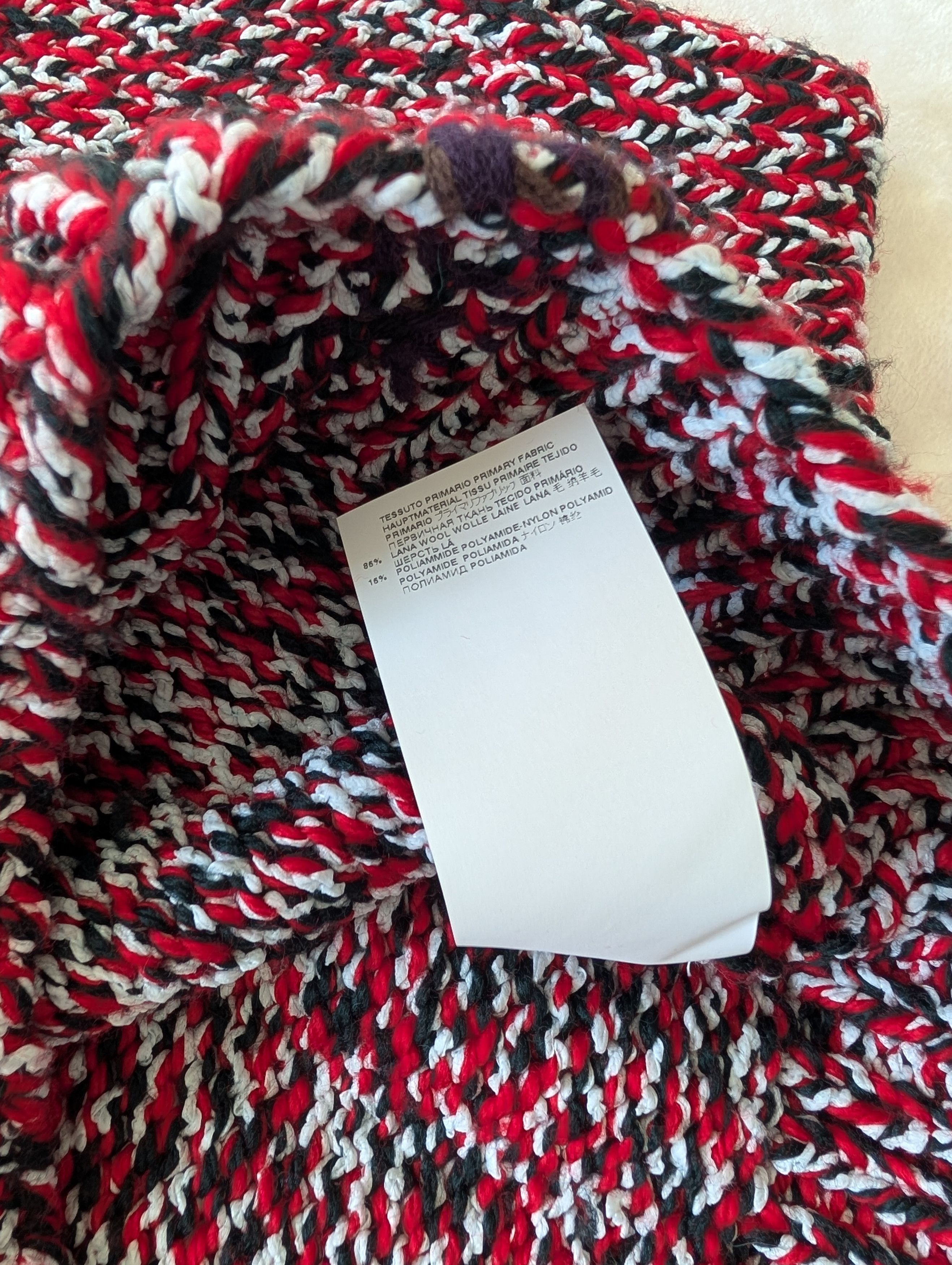 Maison Margiela New! $1680 Artisanal SS22 Wool-blend Hand Knit Red Sweater Size US M / EU 48-50 / 2 - 9 Thumbnail