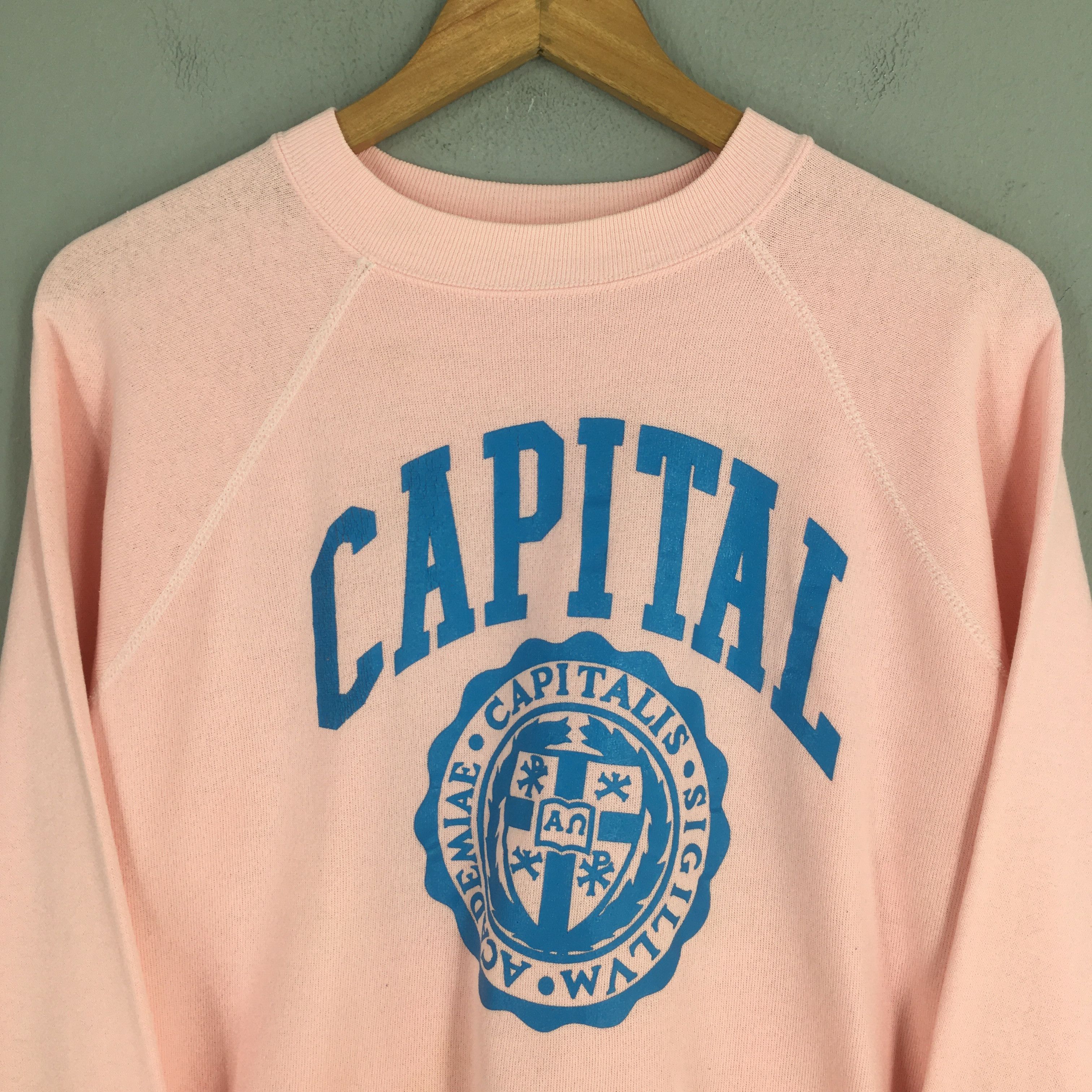 NCAA Vintage 1990s Capital University Pink Sweatshirt Large Size US L / EU 52-54 / 3 - 2 Thumbnail