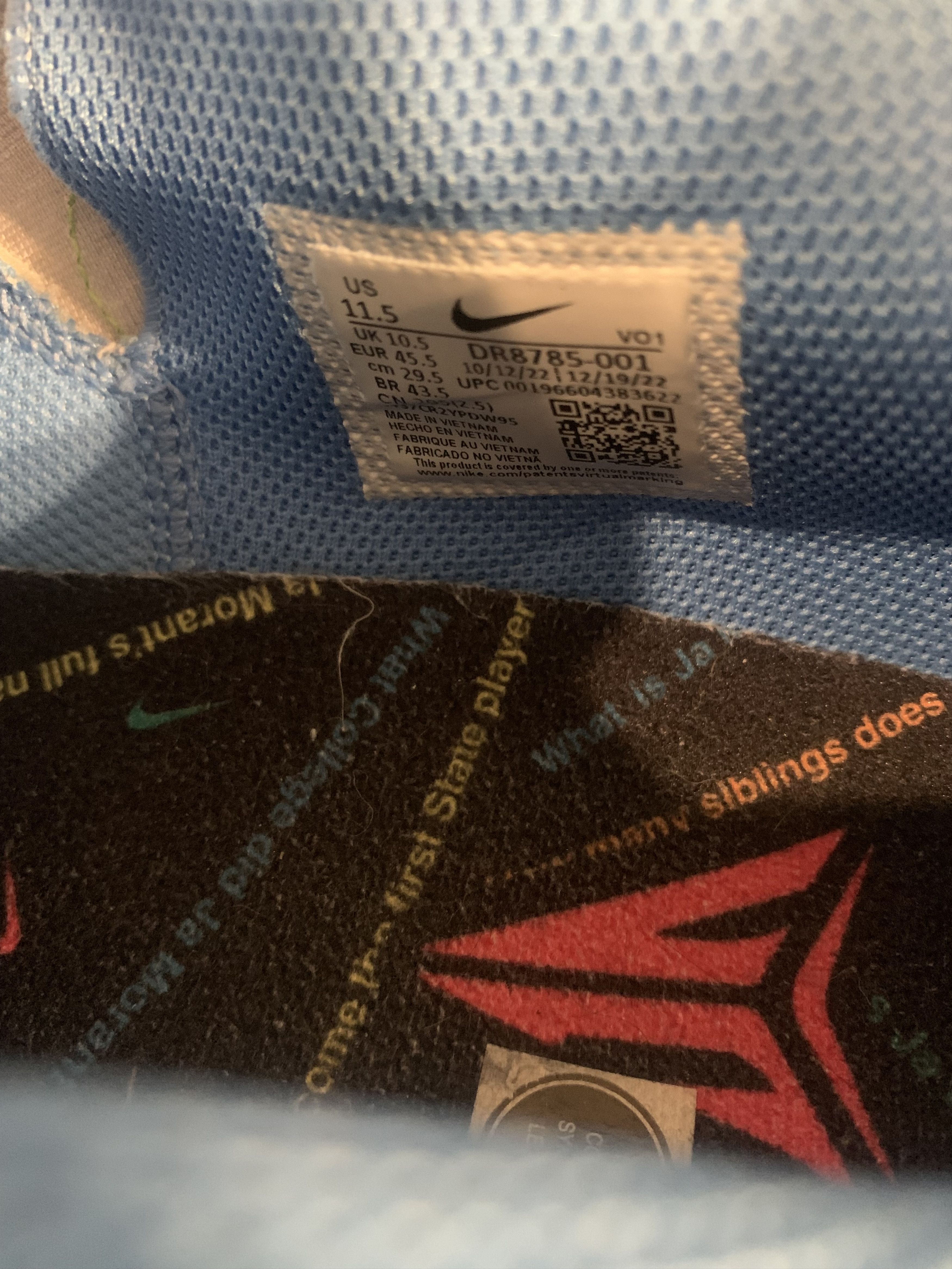 Nike Ja 1 'Trivia' Size US 11.5 / EU 44-45 - 6 Thumbnail