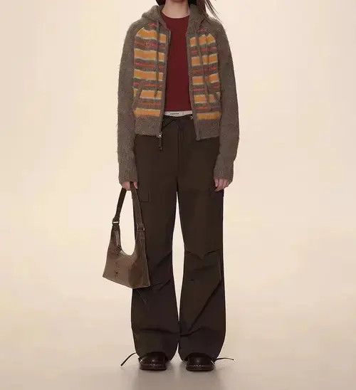 Japanese Brand Retro contrast striped knitted cardigan sweater Size S / US 4 / IT 40 - 5 Thumbnail