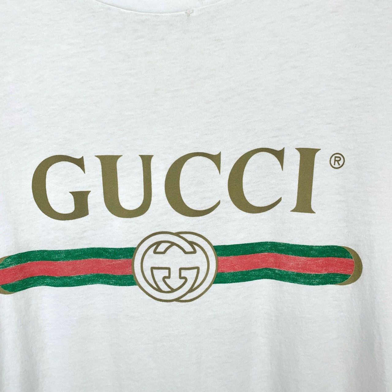 Gucci Gucci Floral Logo Print White Cotton T-Shirt (Size XS) Size XS / US 0-2 / IT 36-38 - 6 Thumbnail