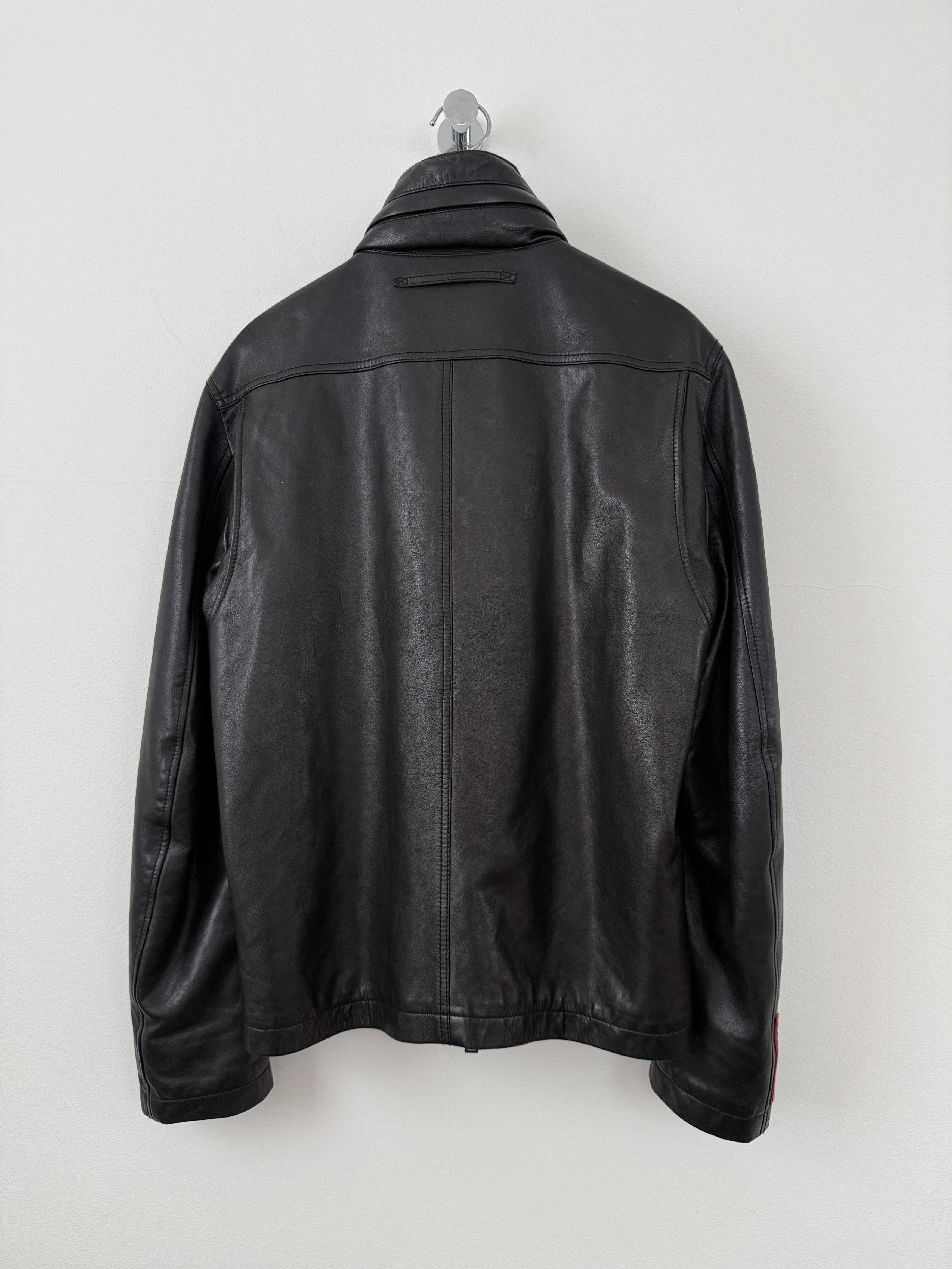 Prada 2000s Leather Moto Jacket Size US L / EU 52-54 / 3 - 4 Thumbnail