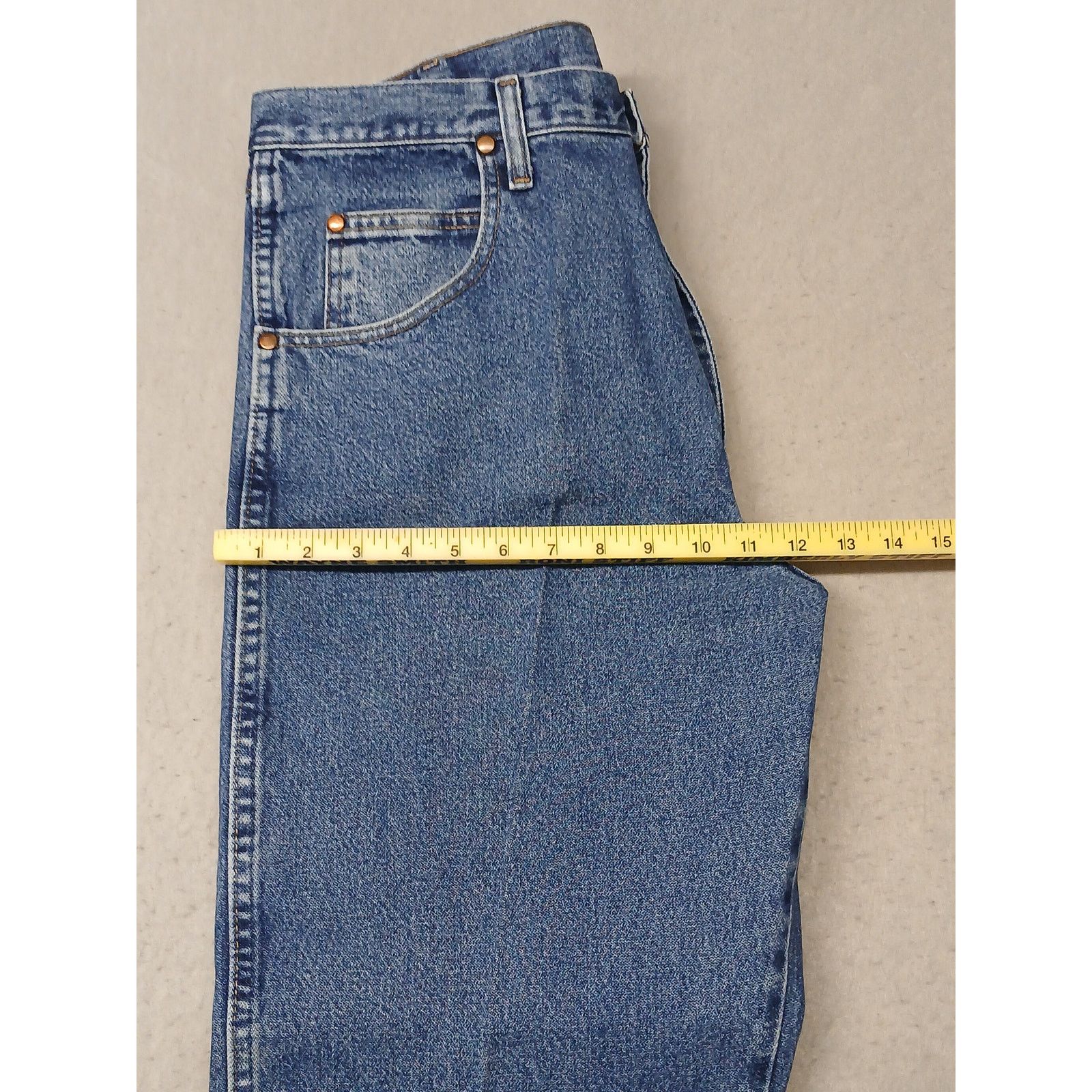 Wrangler Wrangler (36x38) Cowboy Cut Straight Leg Blue Denim Jeans Size US 36 / EU 52 - 5 Thumbnail