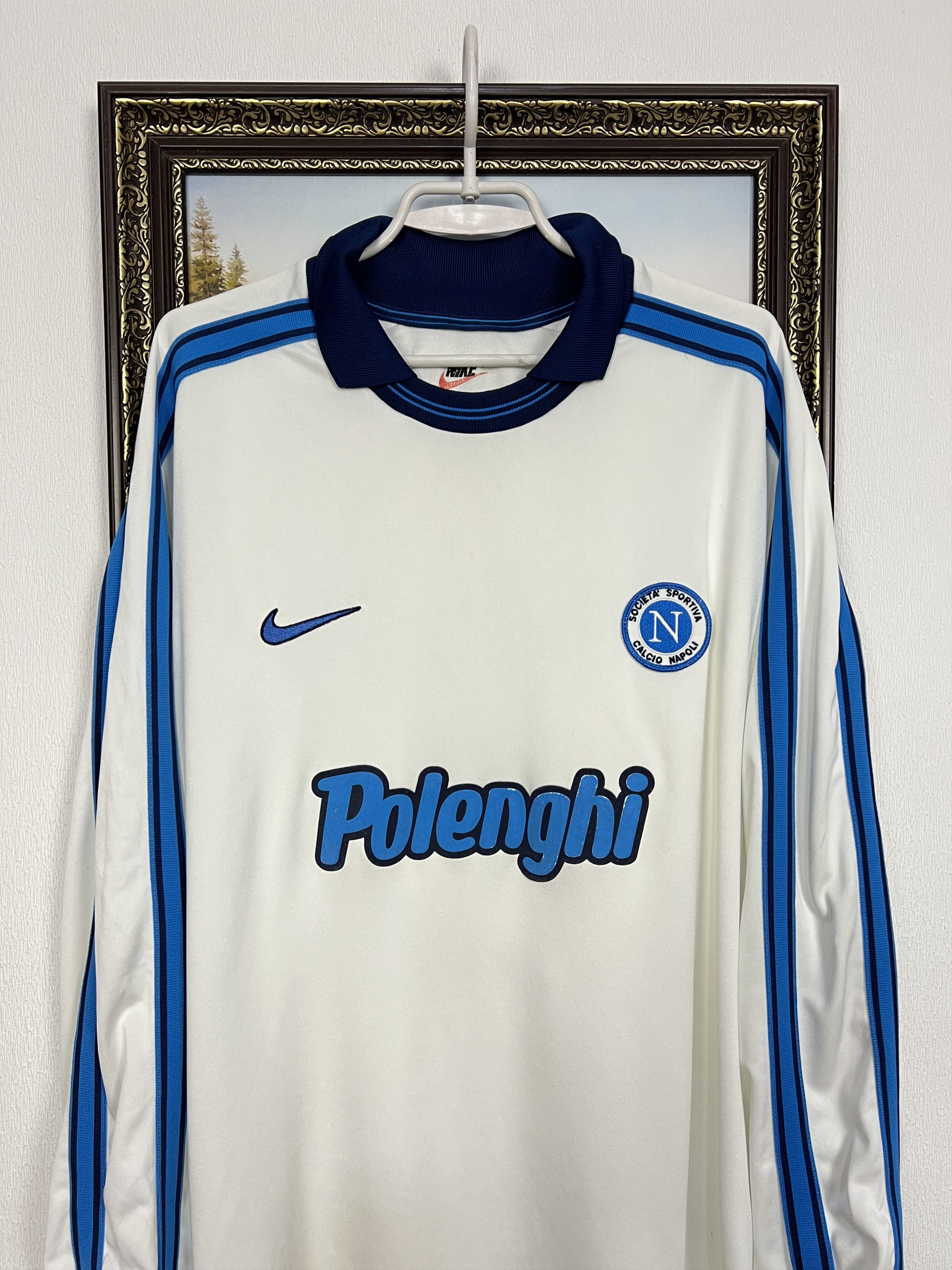 Nike Napoli football shirt Soccer Long Sleeve Maglia Jersey Size US XL / EU 56 / 4 - 2 Thumbnail