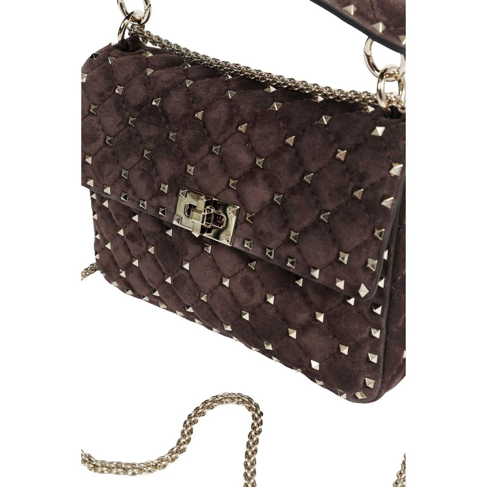 Valentino VALENTINO GARAVANI Brown Suede Studded Bag New & Authentic Size ONE SIZE - 4 Thumbnail