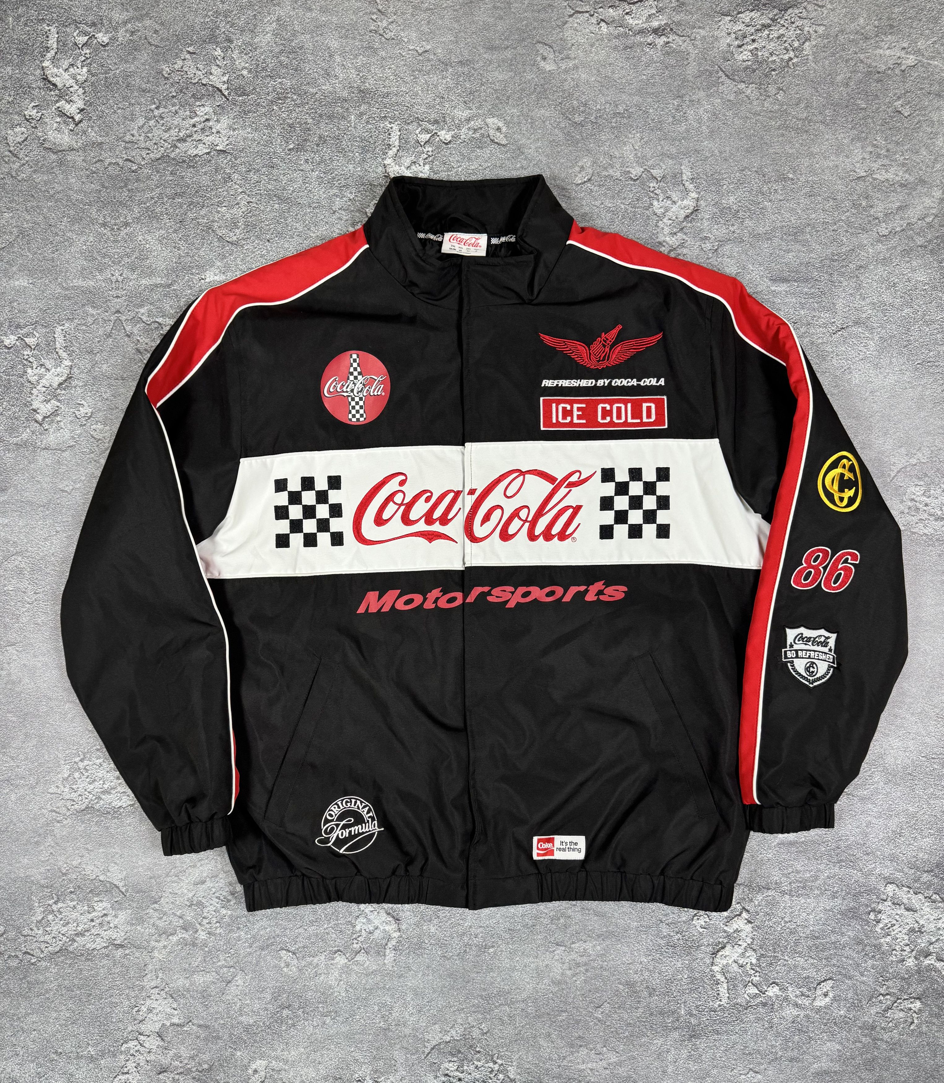 If Six Was Nine Coca-Cola Y2K 2000s Motorsports Bomber Jacket Size XXL Size US XXL / EU 58 / 5 - 1 Thumbnail