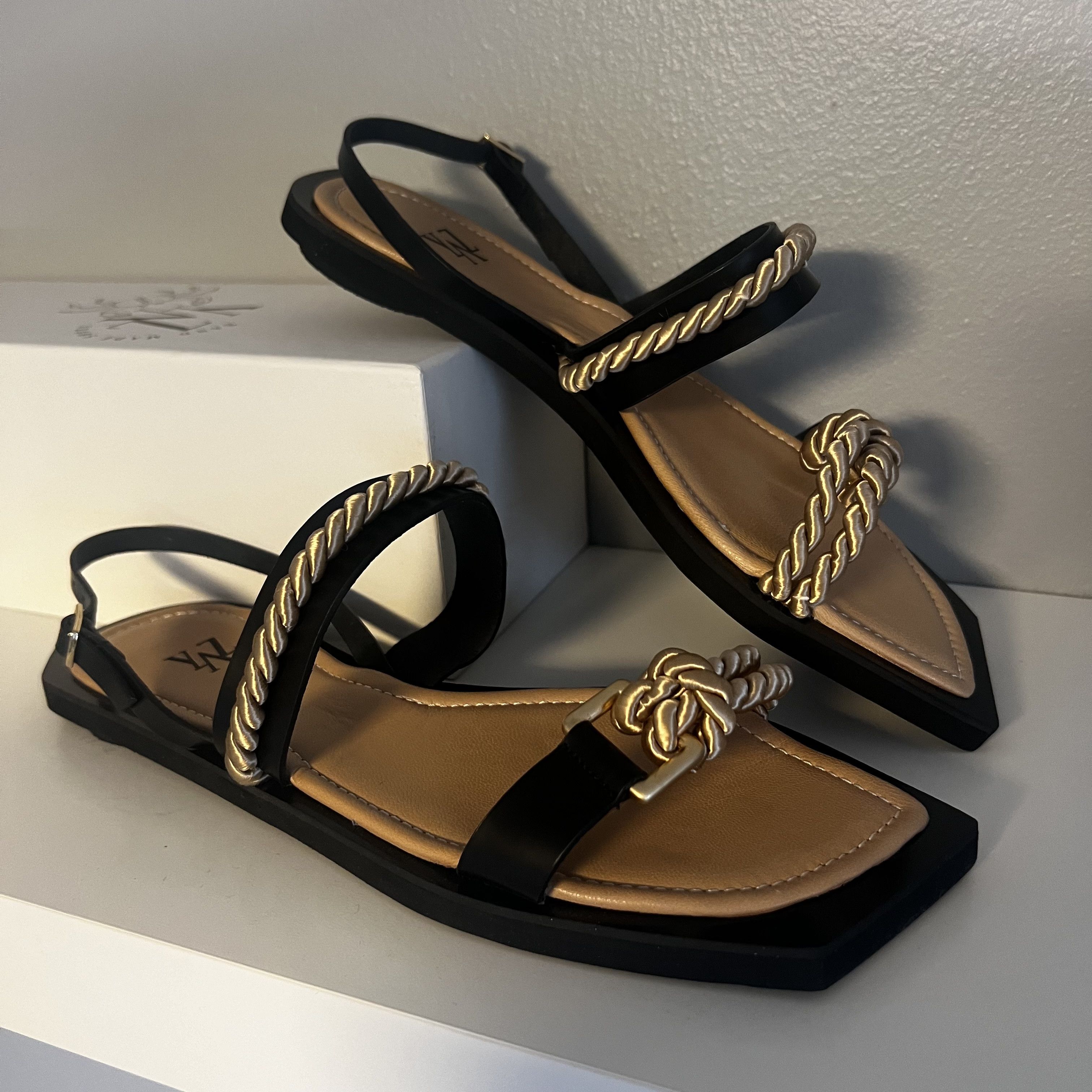 Handmade MYYAZ EPHE Sandals (BLACK GOLD) Size 42 Size US 12 / IT 42 - 6 Thumbnail