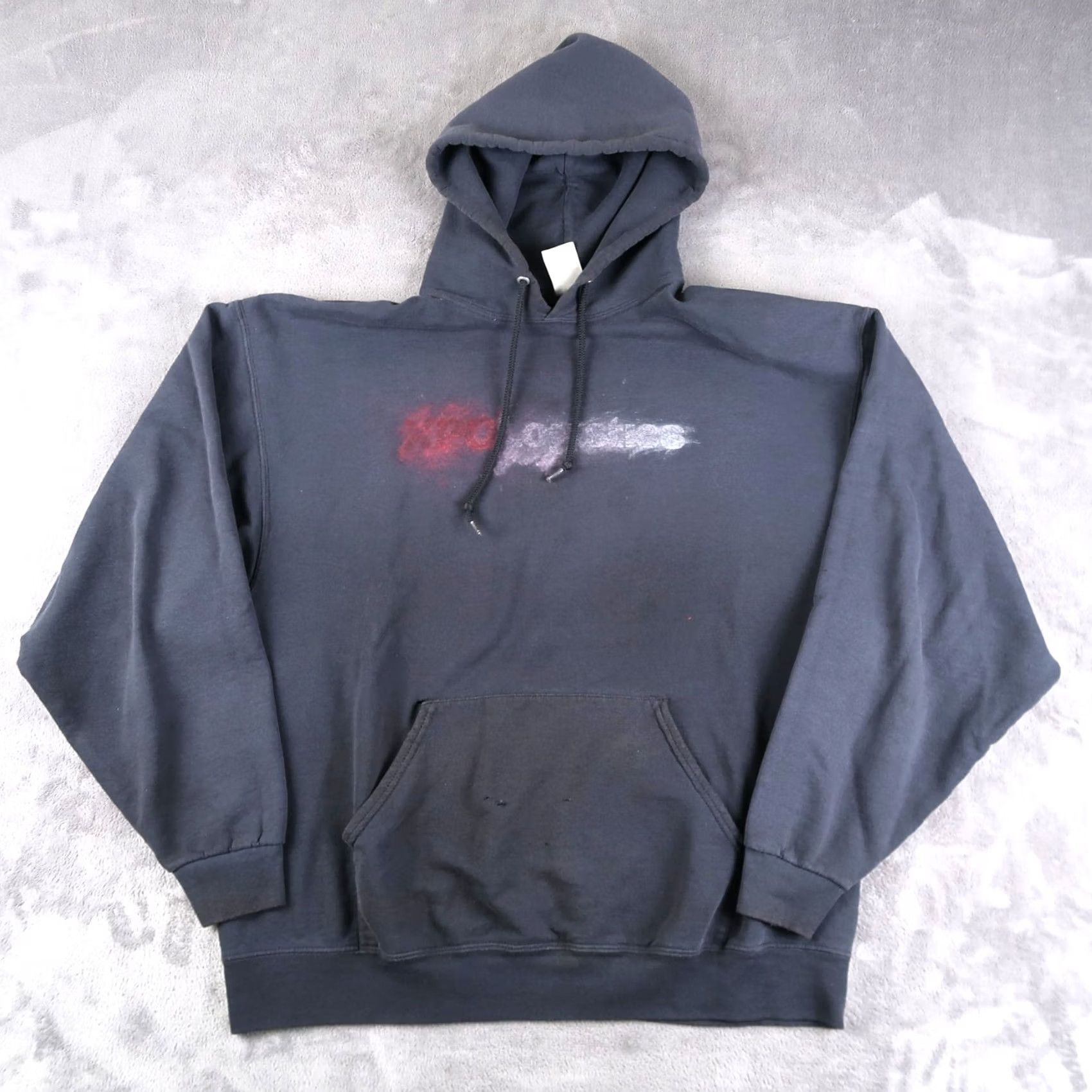 Vintage VINTAGE Xpo Logistics Black Hoodie Sweatshirt XL XLarge Distressed Logo Graphic Print Mens Hooded Pullover Size US XL / EU 56 / 4 - 2 Thumbnail