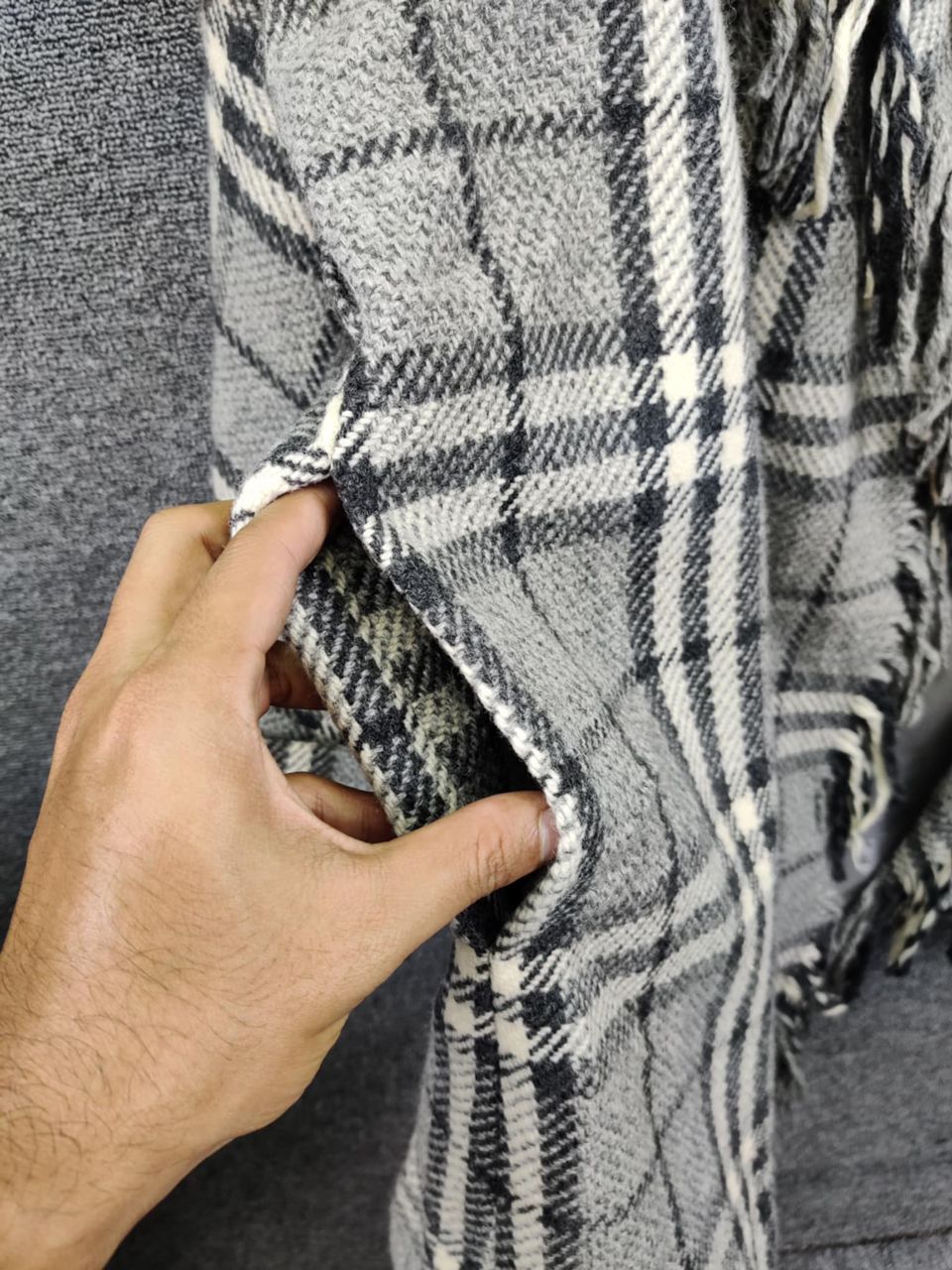 Burberry Burberry London Nova Check Fringe Cape Cardigan Jacket Size US XL / EU 56 / 4 - 14 Thumbnail
