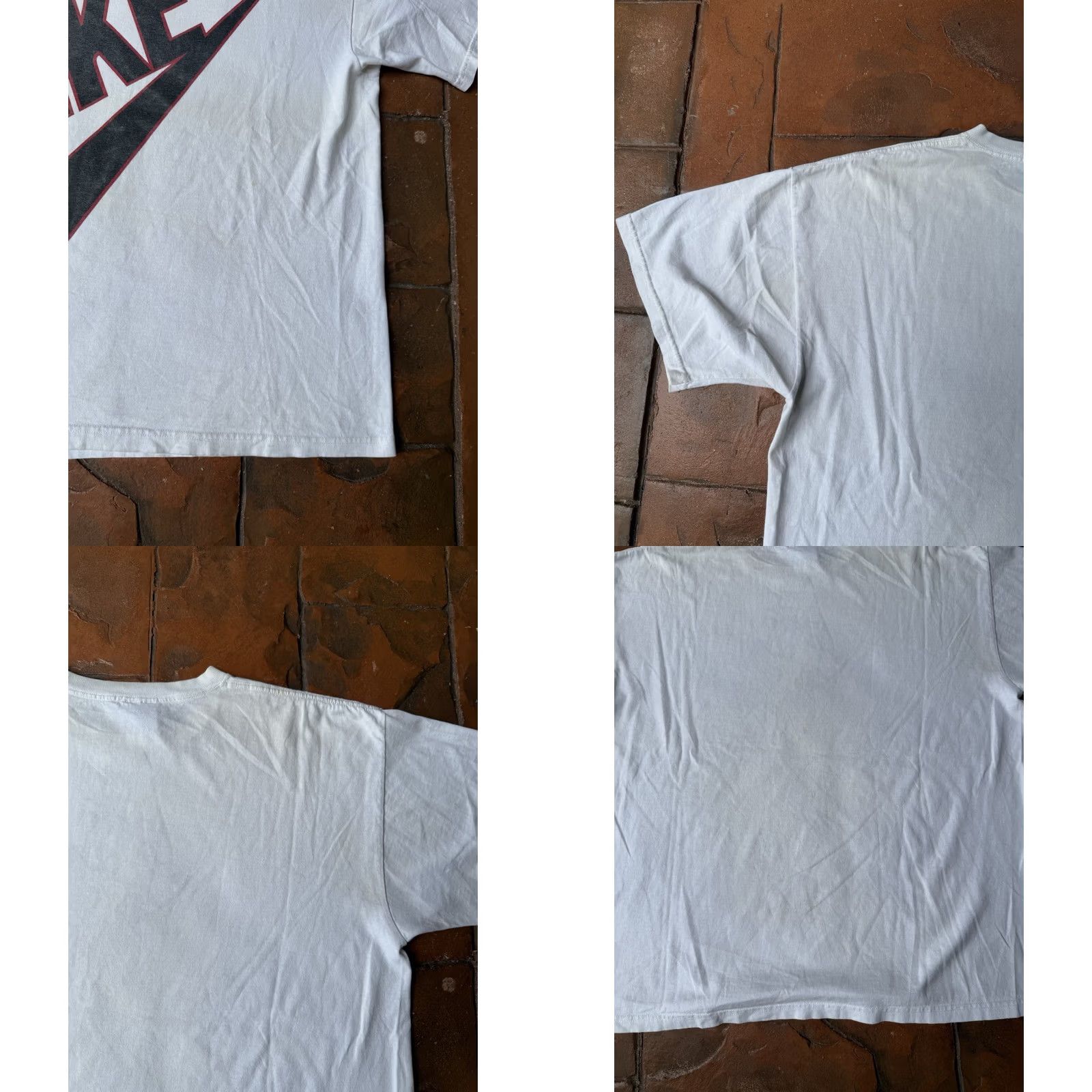 Nike VINTAGE Nike Logo Graphic T-Shirt Large White 90s Tennis Mens Short Sleeve Crew Neck Cotton Logo Double-Sided Size US L / EU 52-54 / 3 - 8 Thumbnail