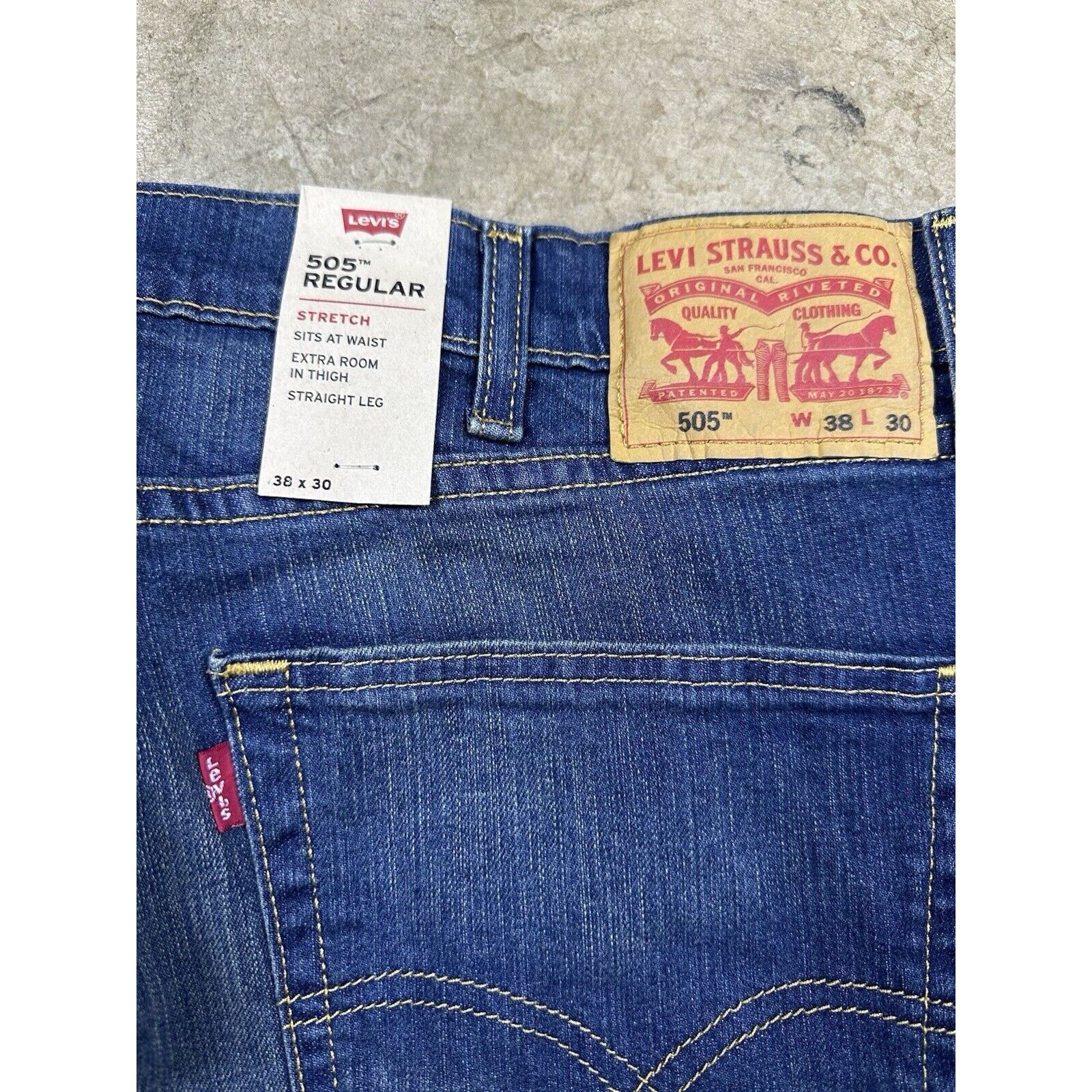 Levi's NWT Levi 505 Regular Stretch Jeans Size US 38 / EU 54 - 6 Thumbnail