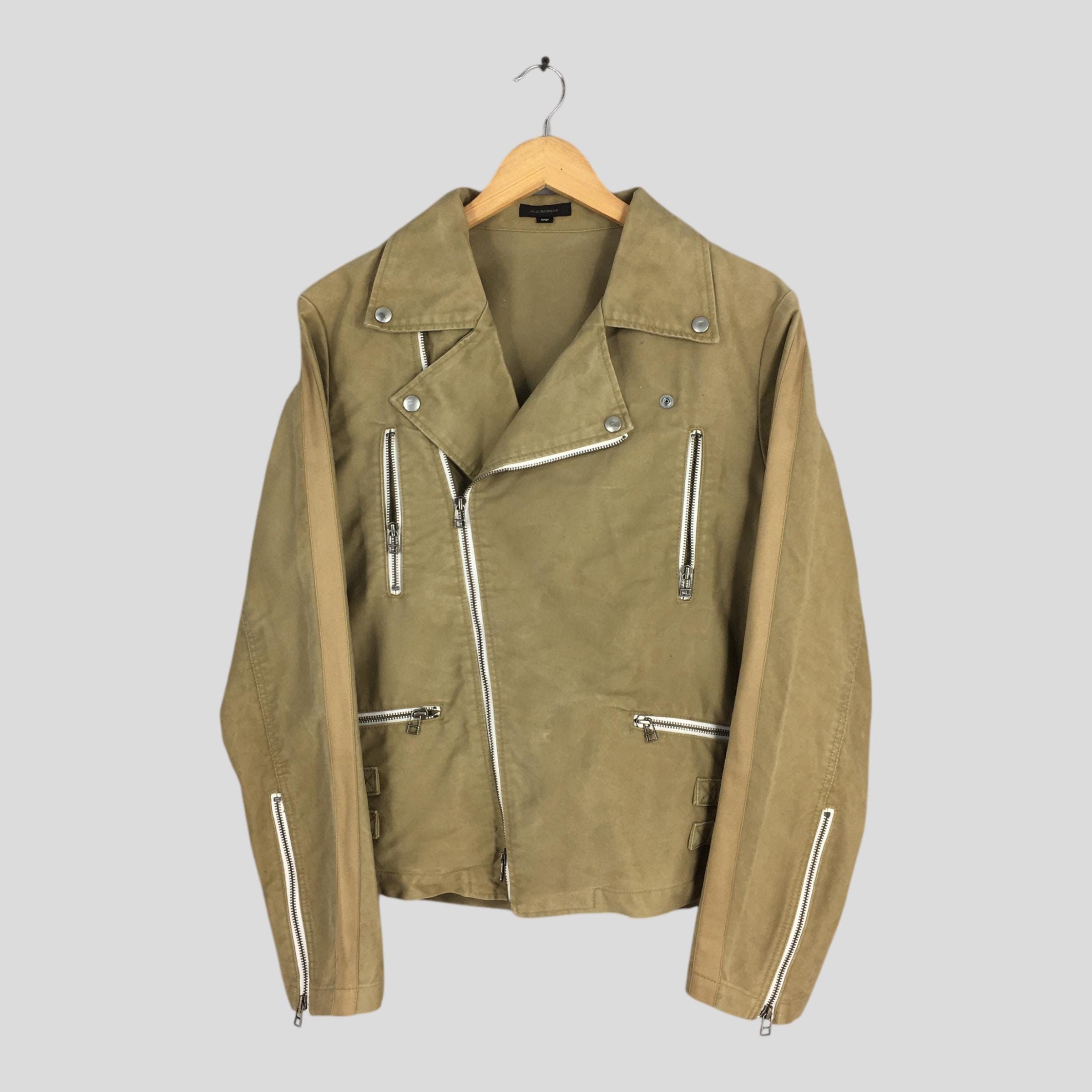 Vintage Vintage 1990s Mc Apache Double Collar Beige Jacket Large Size US L / EU 52-54 / 3 - 1 Thumbnail