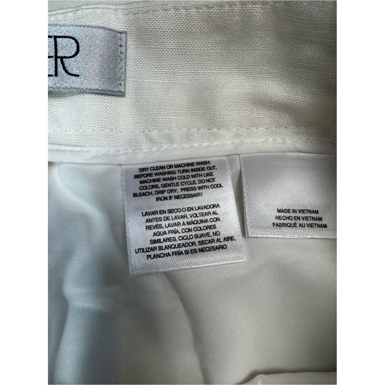 Kasper NWT New Kasper Linen Pants In Lily White Size 2 Petite Size 26" / US 2 / IT 38 - 9 Thumbnail