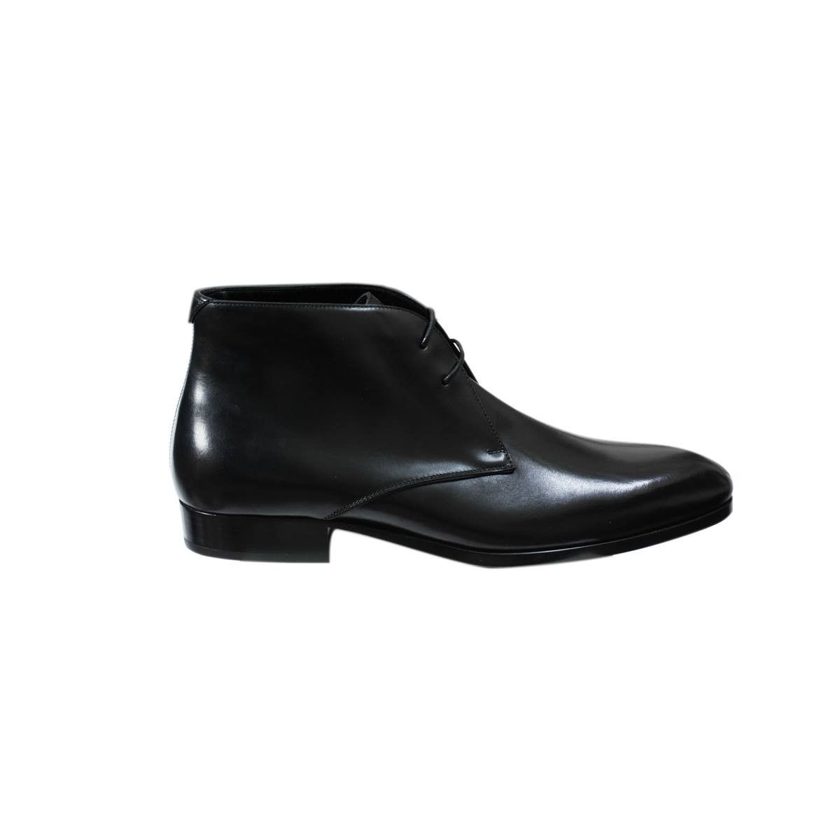 image of Saint Laurent Paris O1W1Db11223 Wyatt Lace-Up Boots In Smooth Leather In Black, Men's (Size 6)