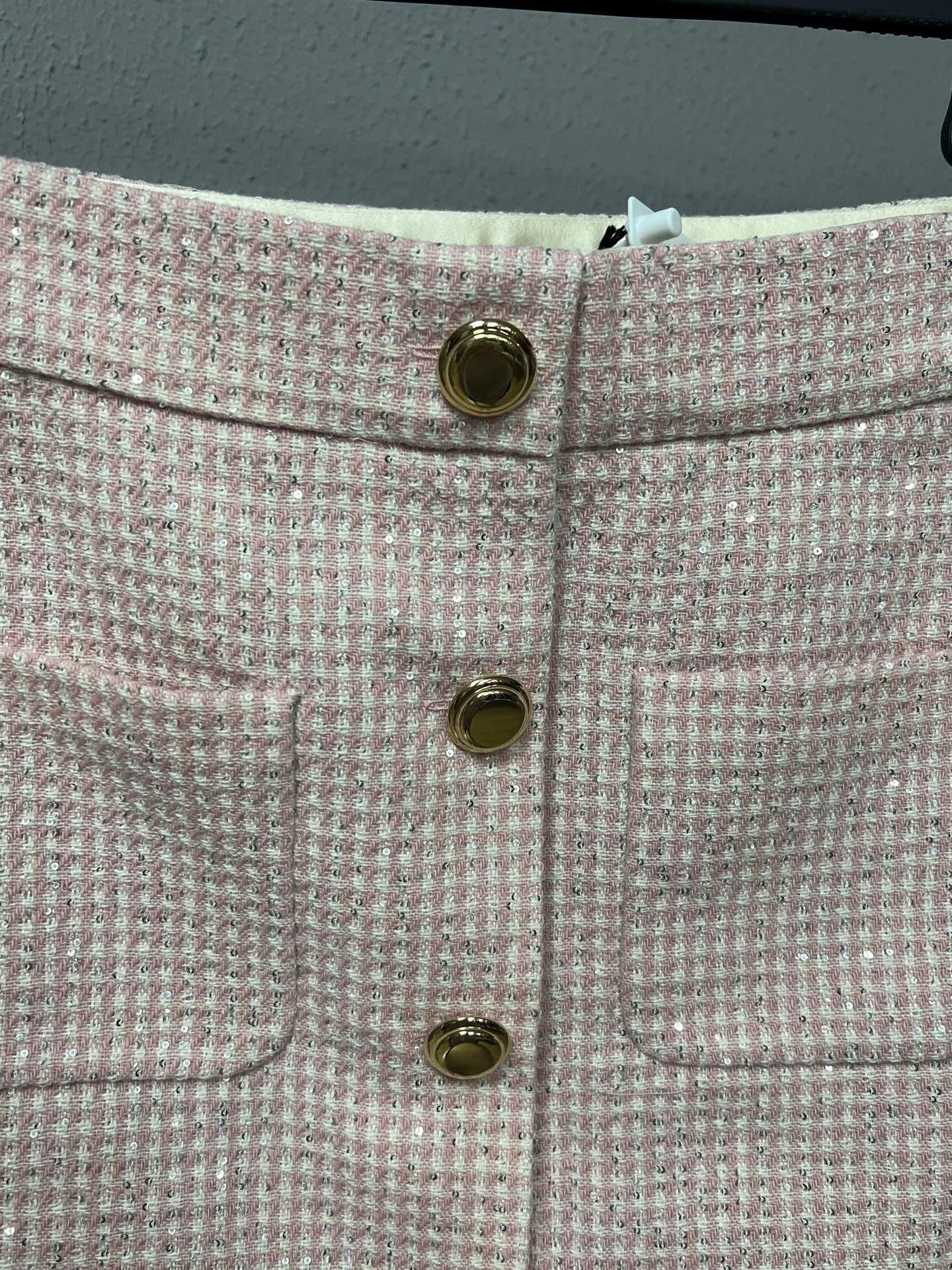 Miu Miu Miu Miu Rhinestone T Check Mini Skirt Size US XS / EU 42 / 0 - 3 Thumbnail