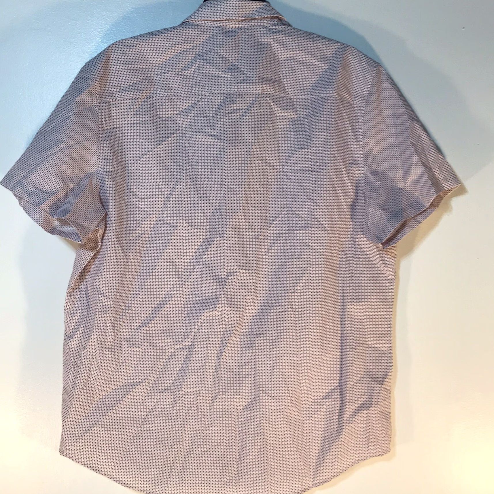 Calvin Klein Calvin Klein Multicolor Polka Dot Button-Up Shirt Men Size L Short Sleeve Regular Fit Size US L / EU 52-54 / 3 - 3 Thumbnail