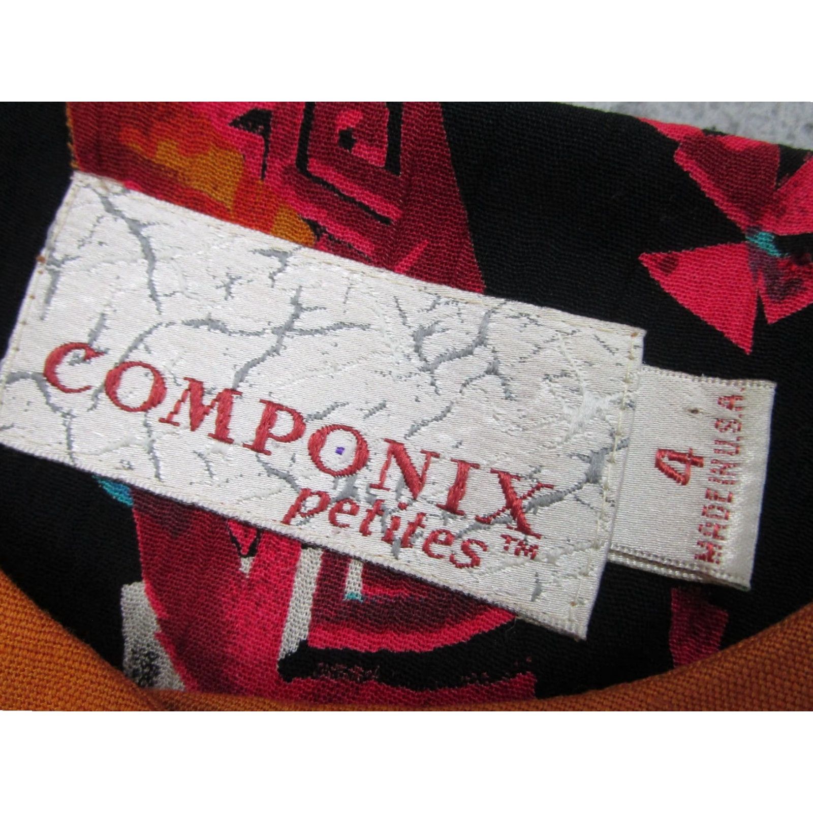 Vintage VINTAGE Componix Petites Jacket Womens 4 Orange Fringe Cropped Boho Made USA 90s Size S / US 4 / IT 40 - 7 Thumbnail