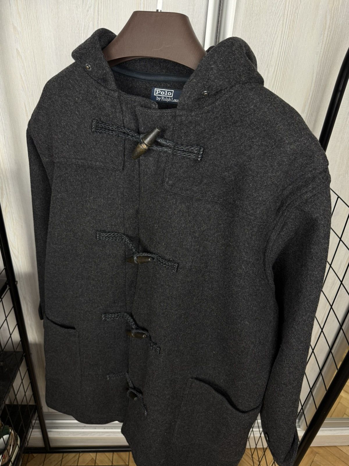 Polo Ralph Lauren Polo Ralph Lauren Double-Faced wool grey vintage duffle coat Size US L / EU 52-54 / 3 - 8 Thumbnail