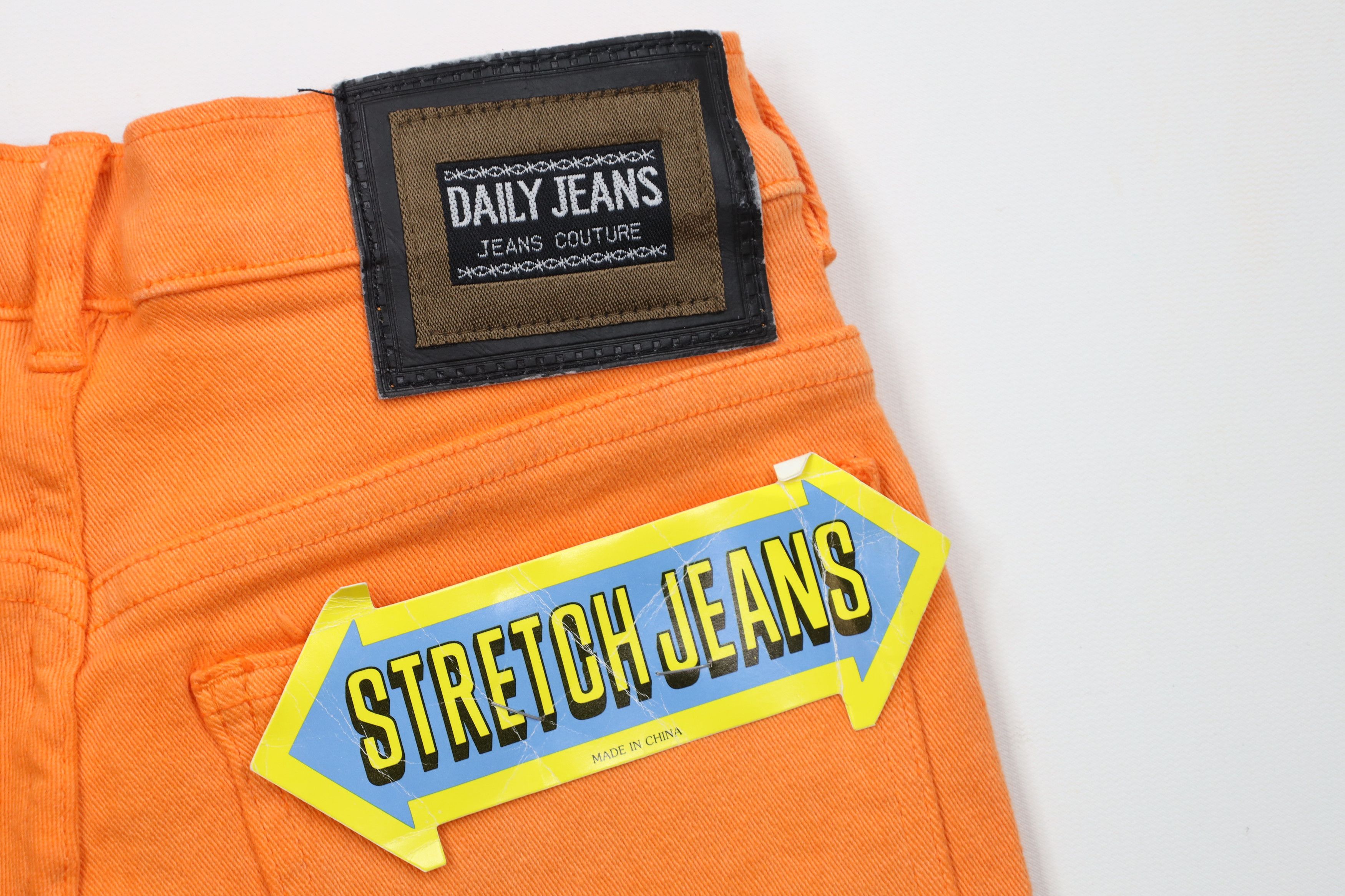Vintage Deadstock Vintage 90s Streetwear Denim Jean Shorts Orange Size 32" / US 10 / IT 46 - 14 Thumbnail
