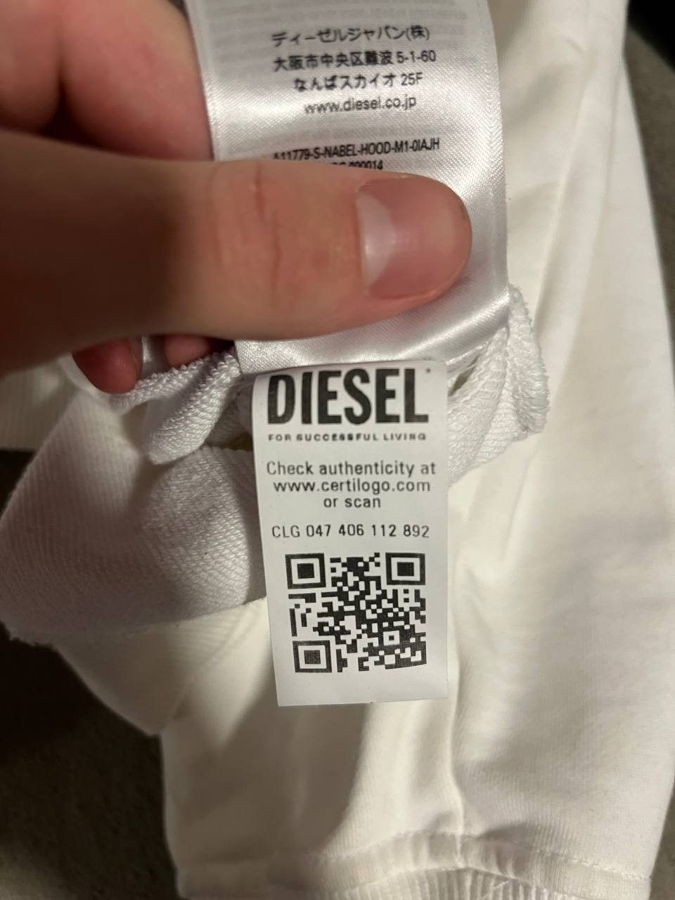 Diesel S-NABEL-HOOD-M1 Regular Sweater Size US L / EU 52-54 / 3 - 5 Thumbnail